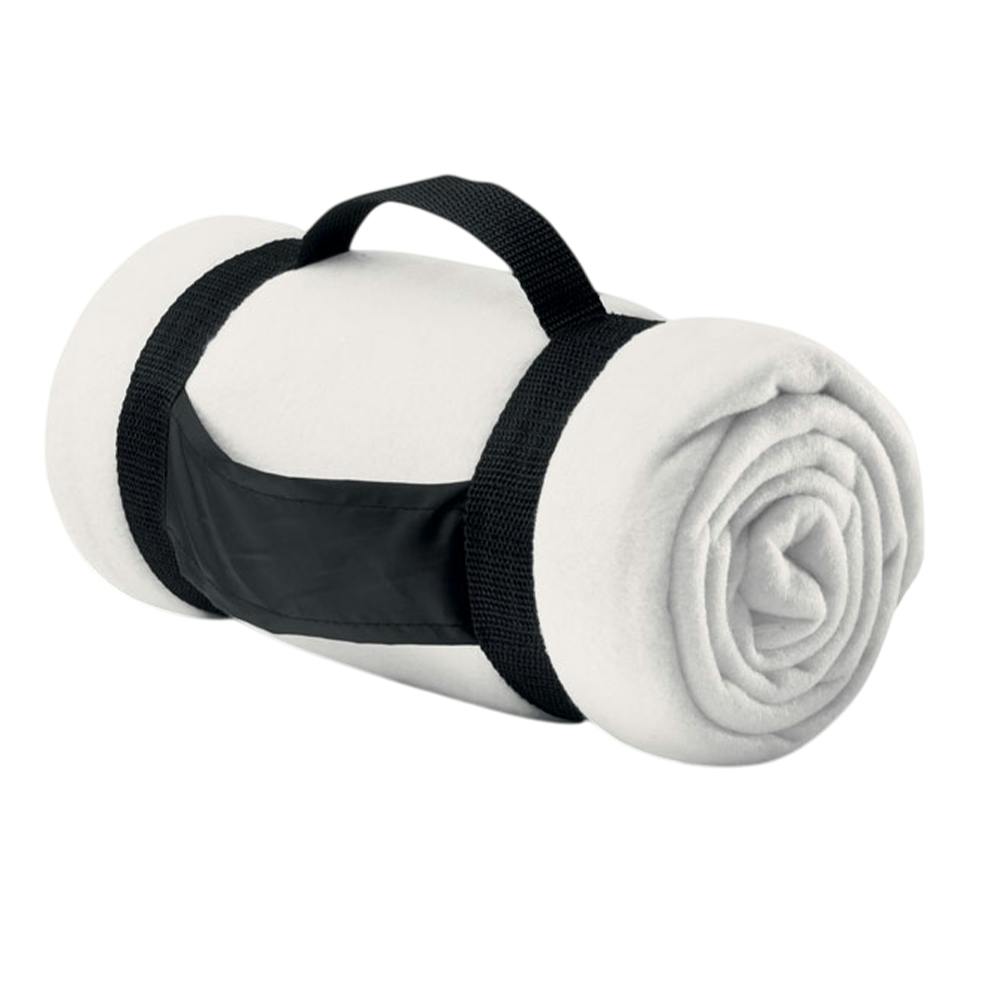 Midocean White Stavenger Fleece Blanket - One Size - 100% Mixed
