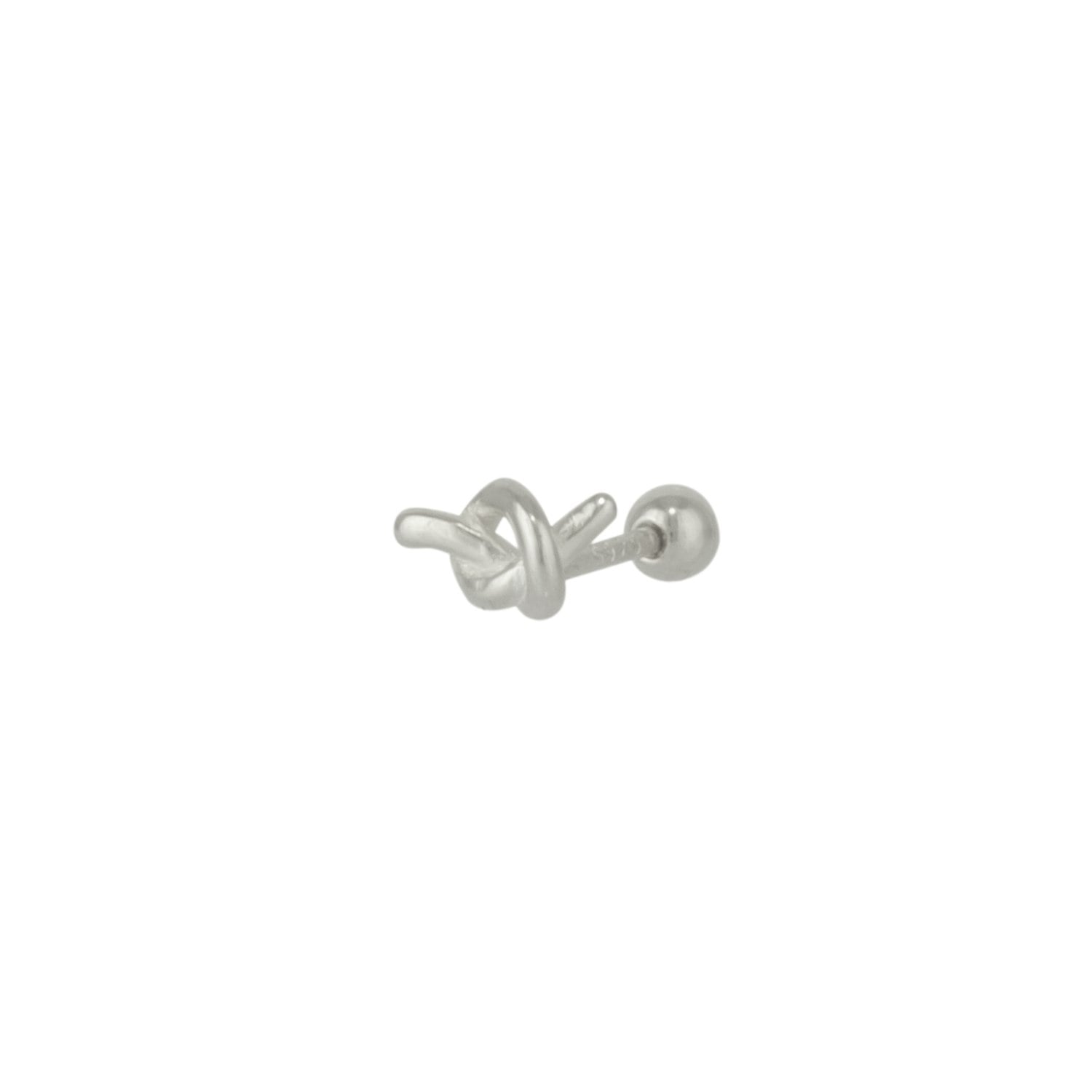Spero London Silver Knot Sterling Piercing Earring