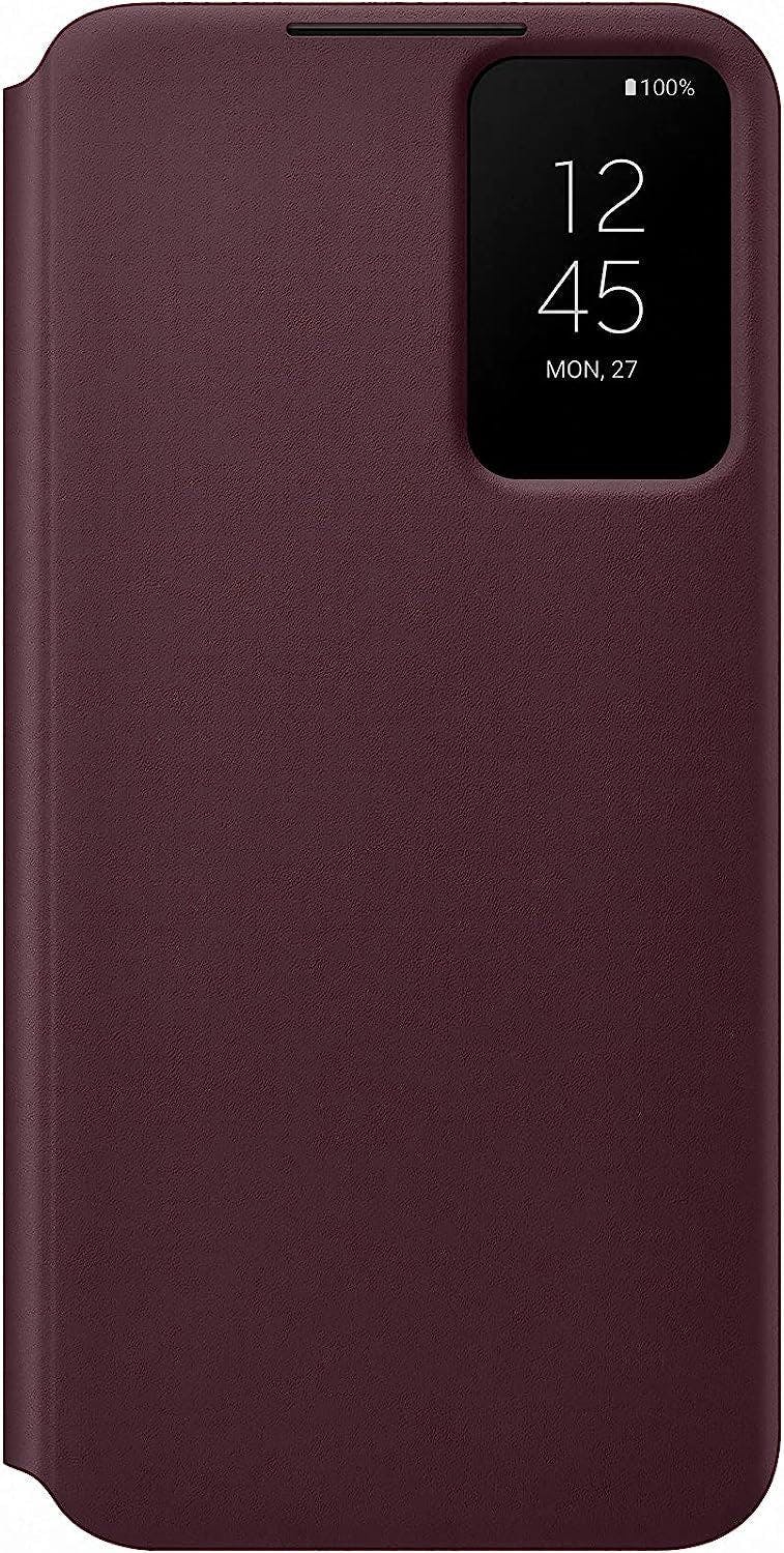 Samsung Burgundy Galaxy S22 Plus Smart Clear View Cover Burgandy - Ef-Zs906ceegww