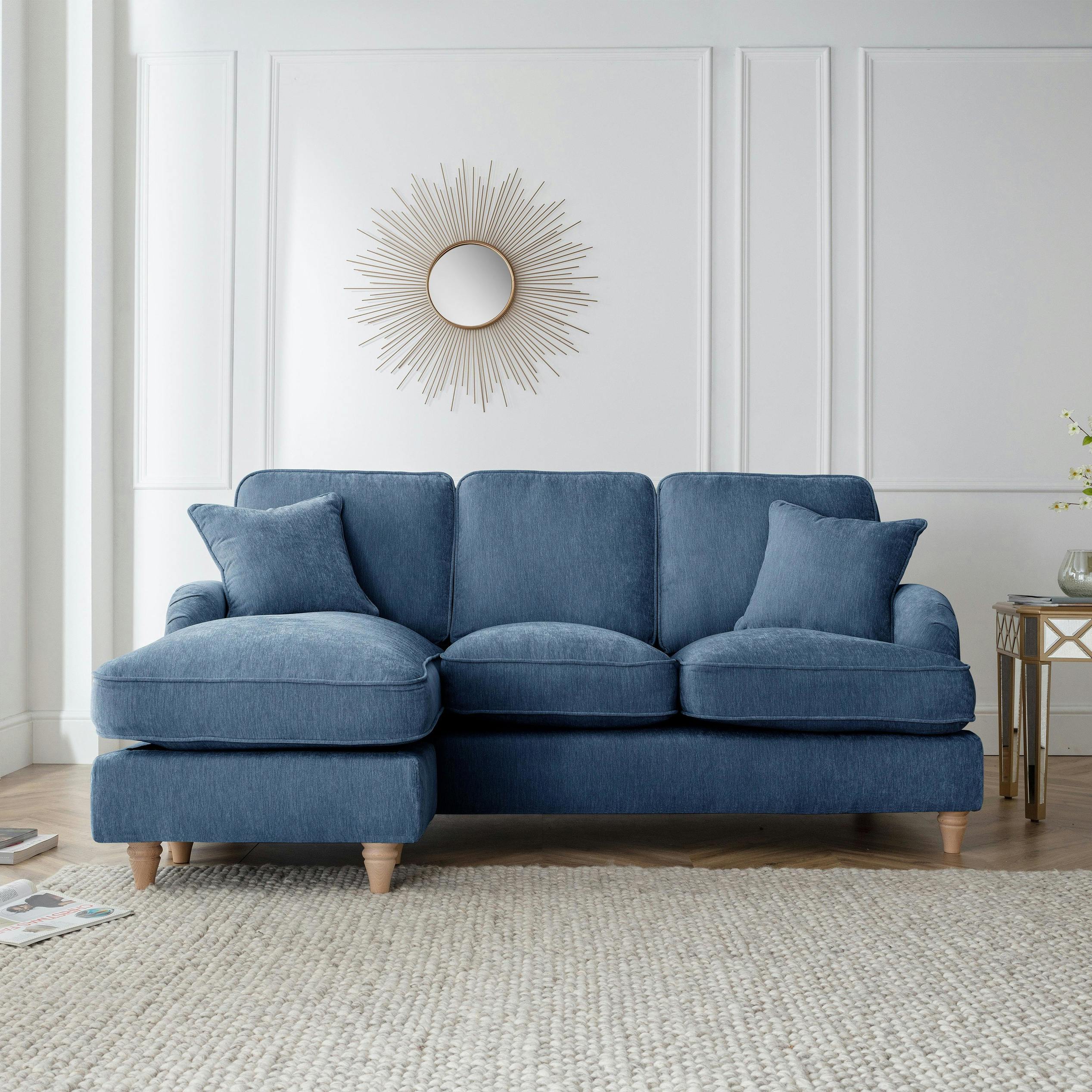 The Great Sofa Company The Swift Left Hand Chaise Sofa - Navy