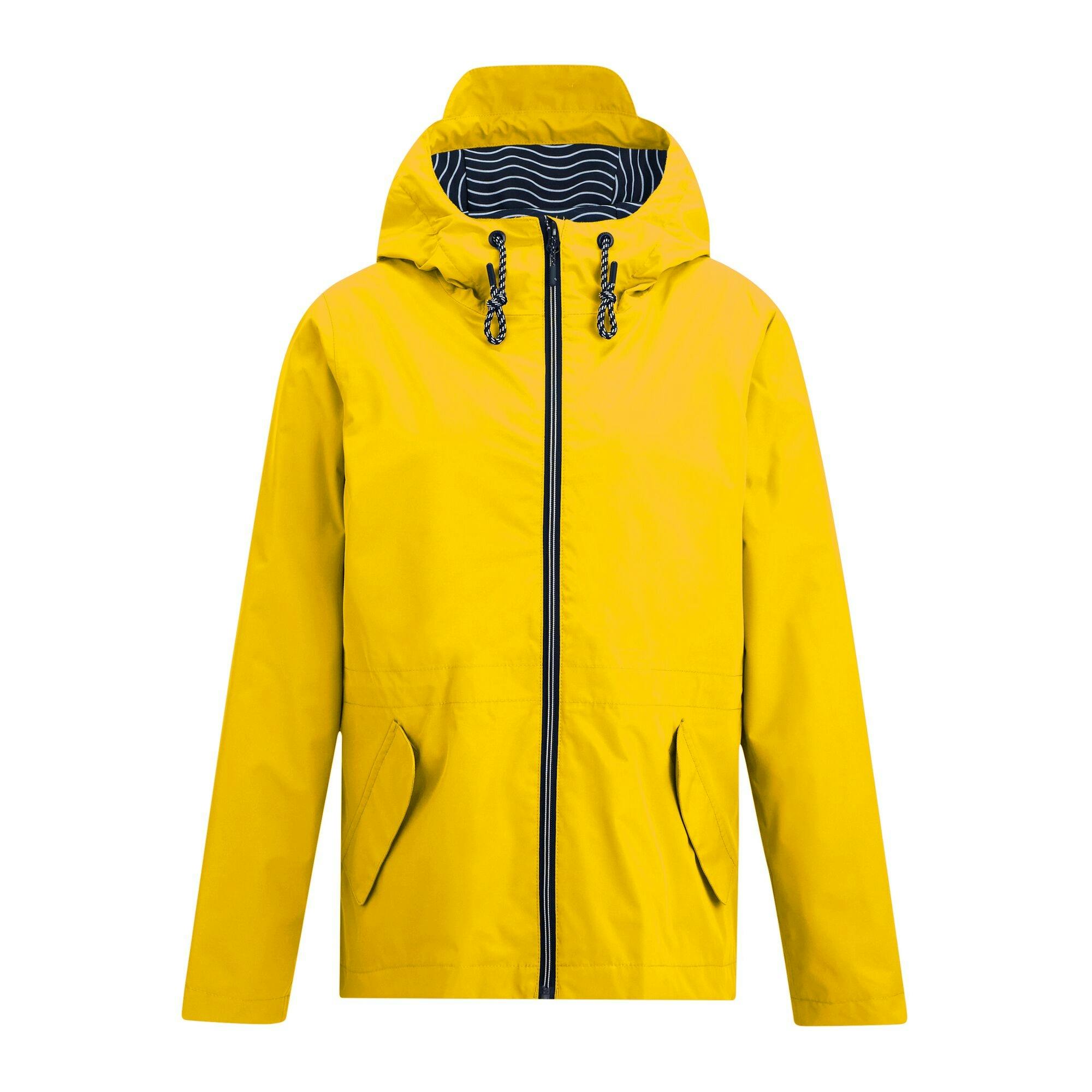 Regatta Women's Yellow Bayletta Grid Distress Waterproof Jacket - Spring - 16 Uk - Spring - 62% Polyester/38% Recycled Polyester