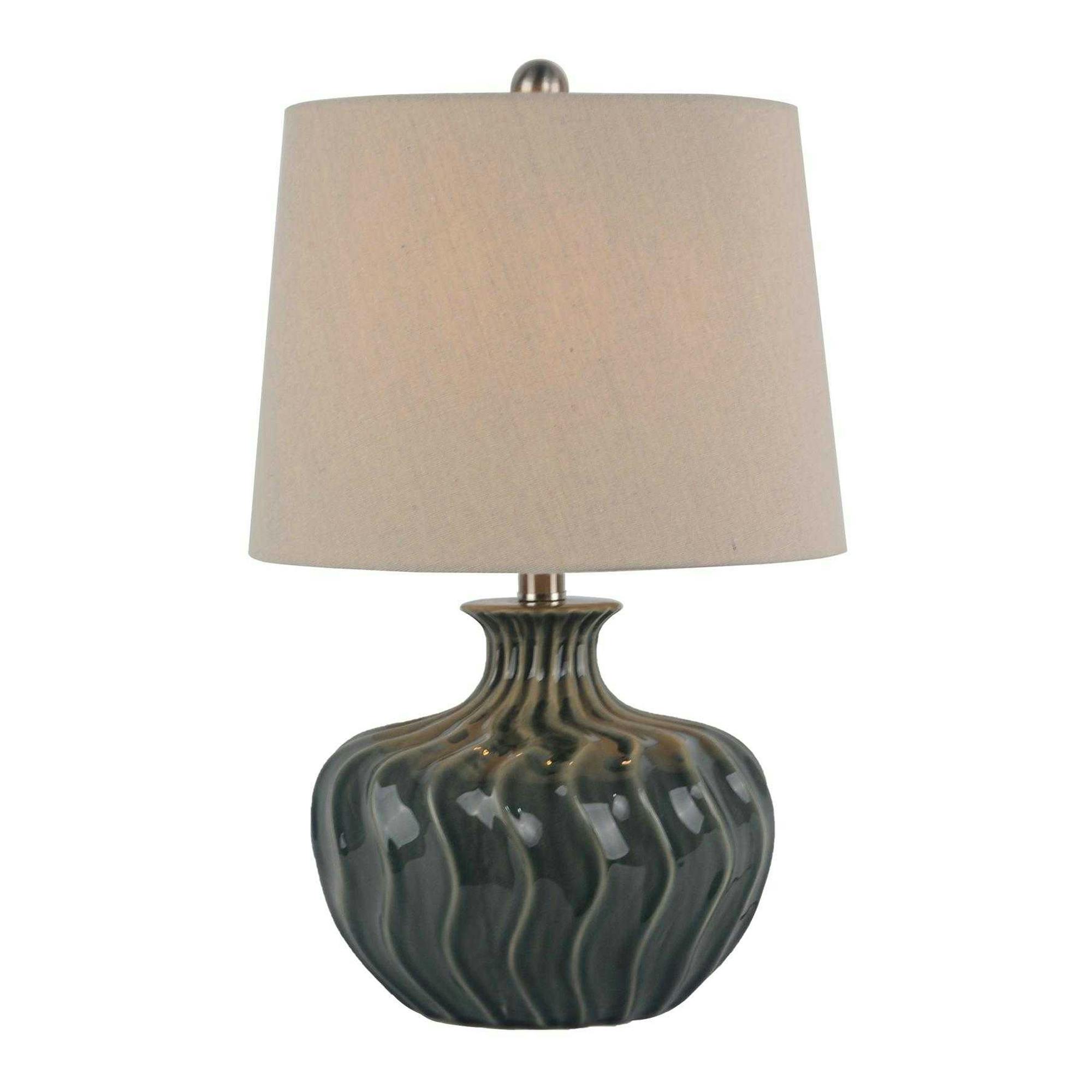 Rackhams Black/Grey Veyla Ceramic Table Lamp (Uk Plug) - One Size - 100% Mixed