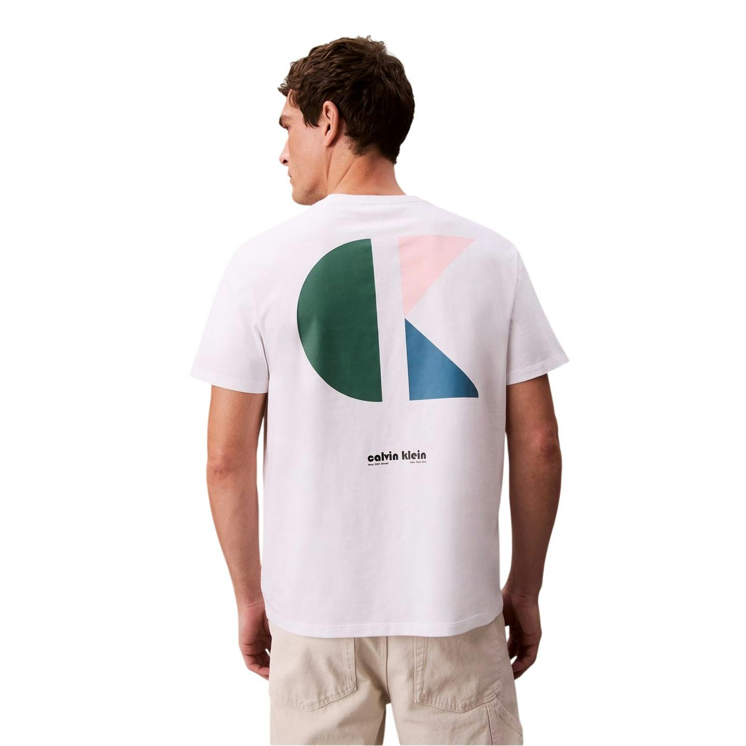 Calvin Klein Men's White Logo Jersey Knit T-Shirt - Brilliant - Xxl - Brilliant - 100% Cotton