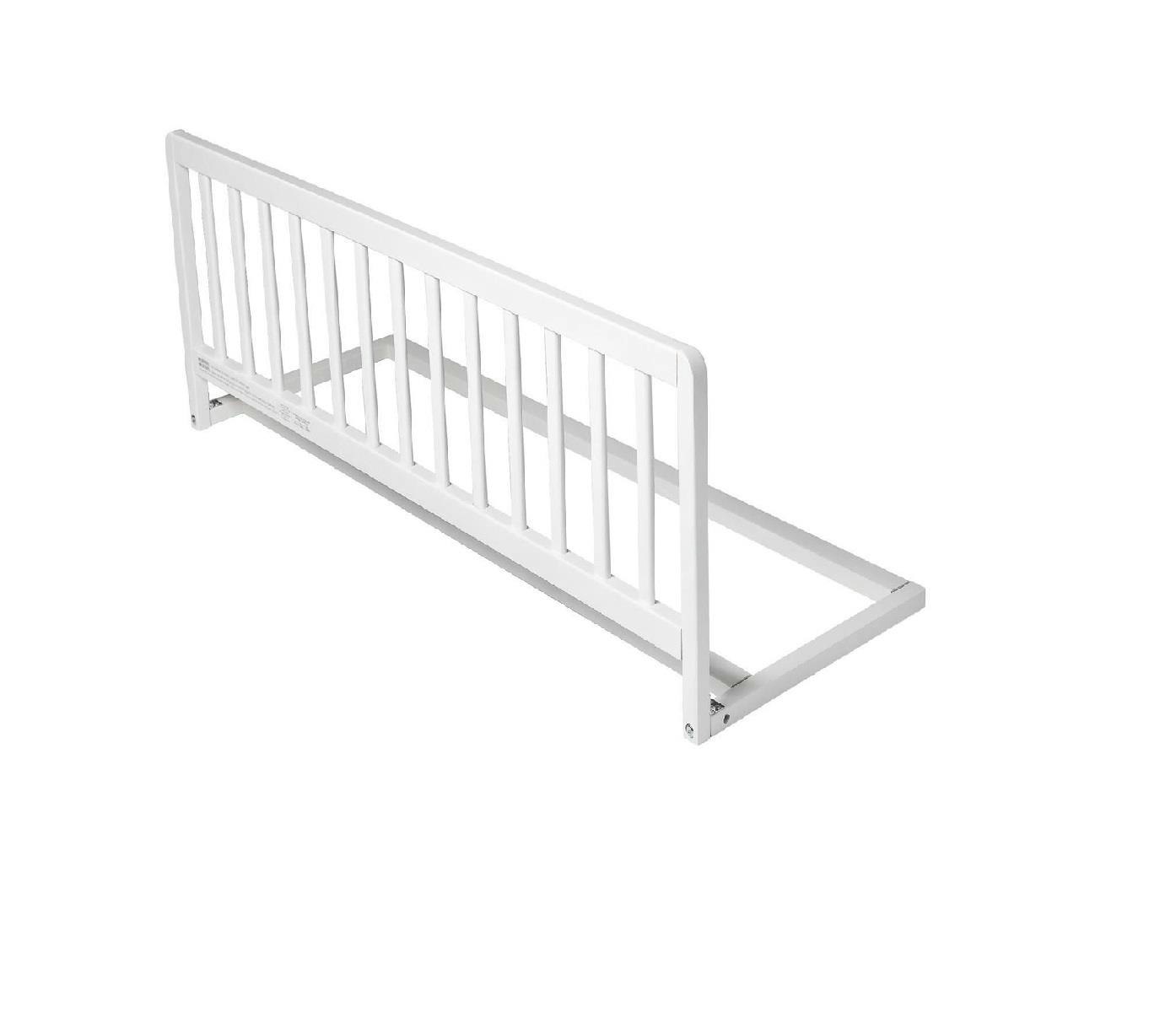 Rackhams White Narrow Wooden Bed Guard, 38Cm High X 90Cm Wide, Toddler Bedrail For Safety, Secure Child Bed Rail