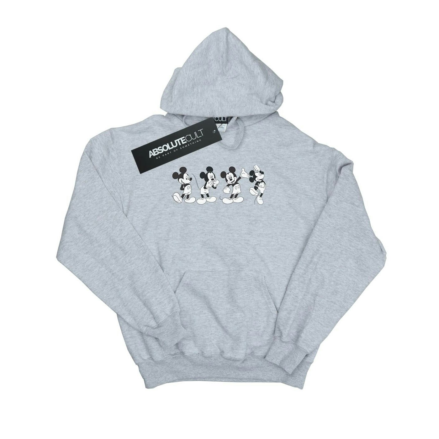 Disney Women's Grey Mickey Mouse Four Emotions Hoodie - Heather - Heather - Large