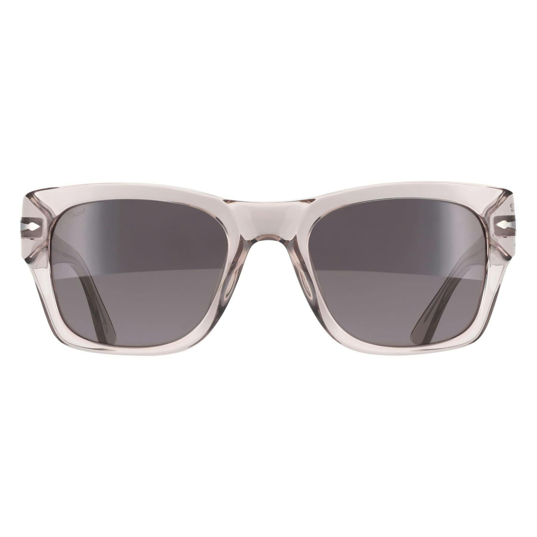 Persol Unisex Sunglass PO3384S - Frame color: Transparent Brown Grey, Lens color: Dark Grey - Image 6