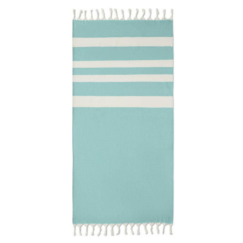 Rackhams Turquoise Agoura Hammam Towel - One Size - 55% Recycled Polyester/45% Recycled Cotton