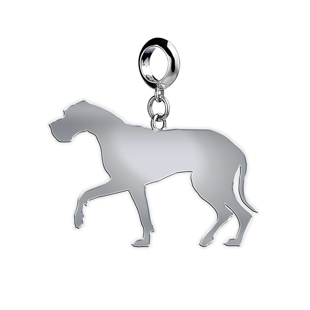 Mylee London Silver Great Dane Silhouette Charm - Slider Charm - Yes