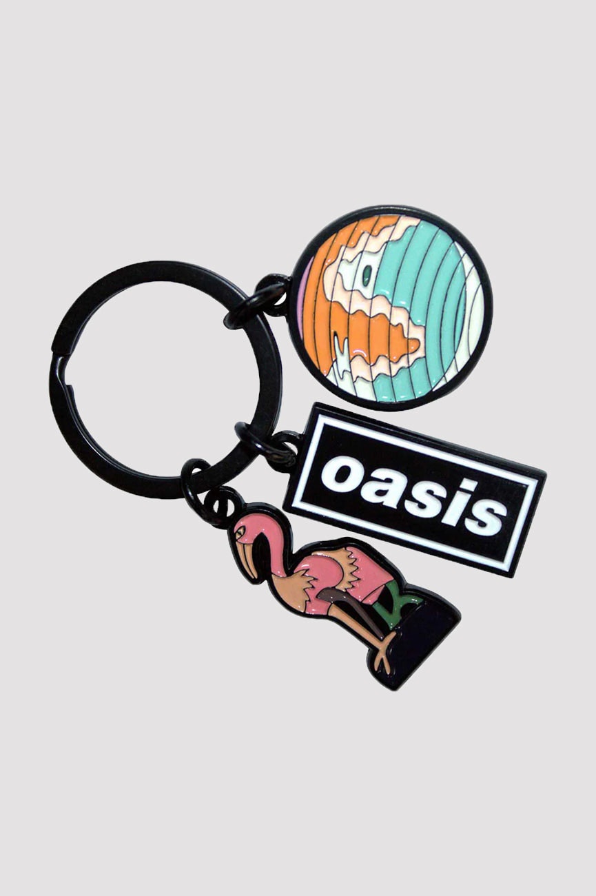 Paradiso Clothing Black Oasis Band Logo Charms Keyring Keychain