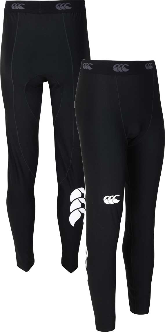 Canterbury Boys Black ' Thermoreg Baselayer Leggings {Qe712740} - Youth Medium