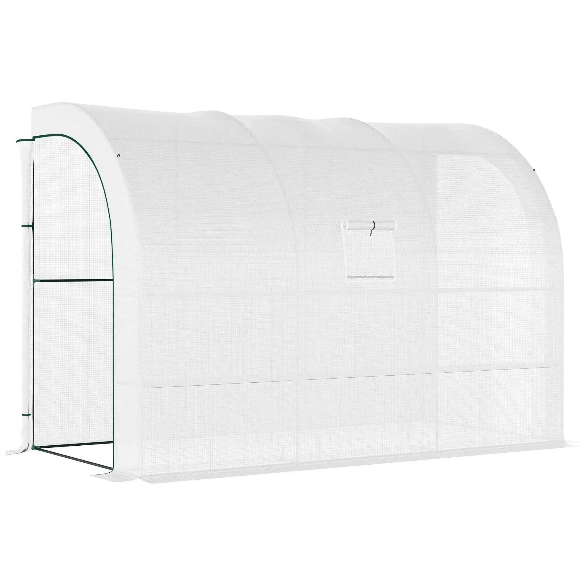 Outsunny Unisex White Plant Greenhouse Garden Nursery W/ Cover Window In - Image 4