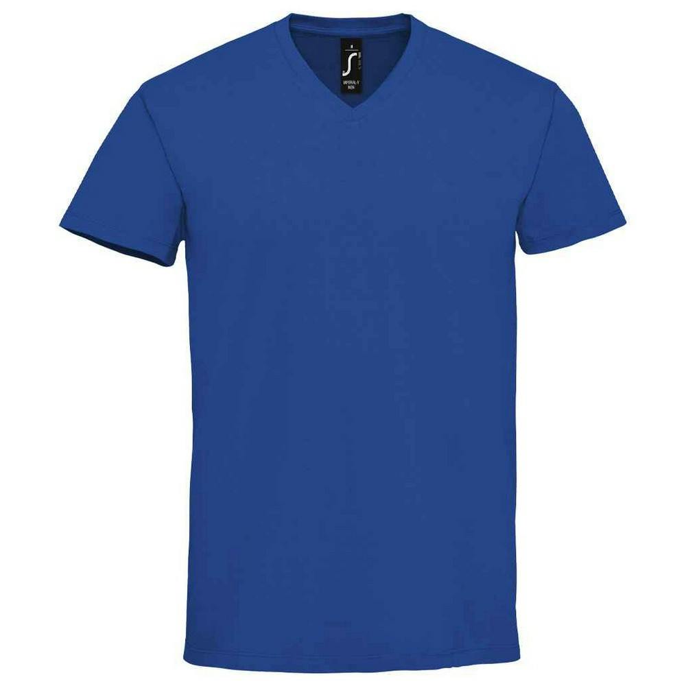 Sol's Men's Blue Imperial V Neck T-Shirt In | Size: Medium - Image 2
