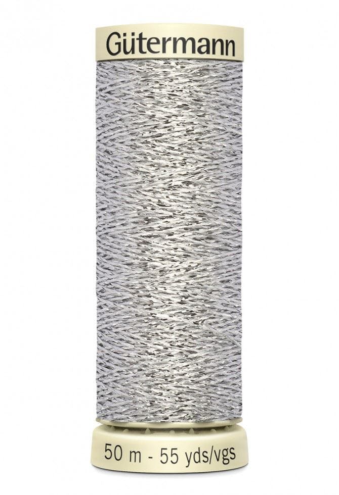 Gutermann Metallic Effect Thread 50M Polyamide, Polyester Thread Suitable For Dressmaking - 41 - 50 Metres