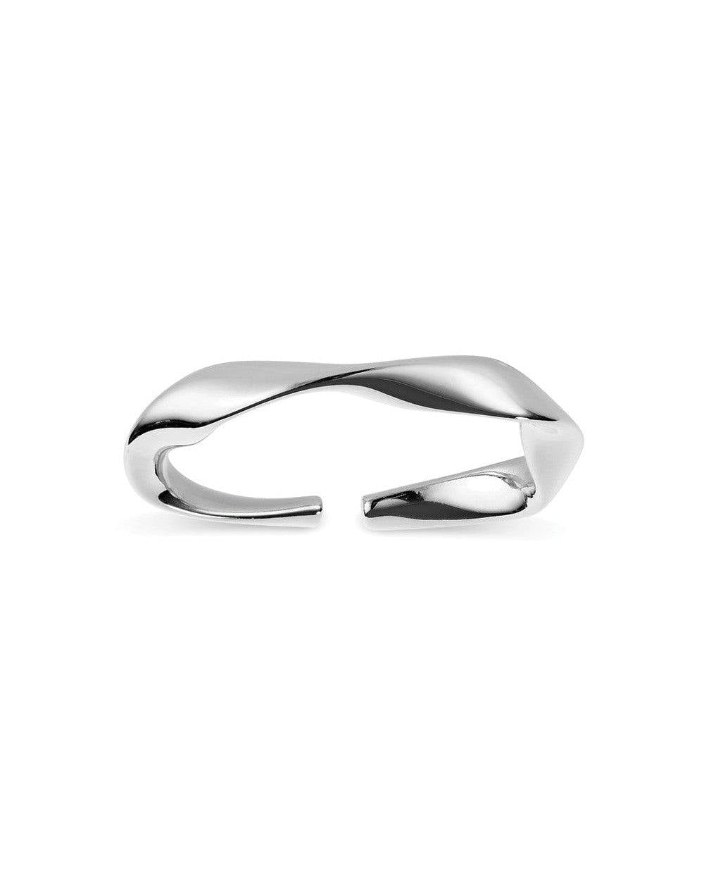 Elk & Bloom Silver Sterling Stacking Band Ring - No Thank You