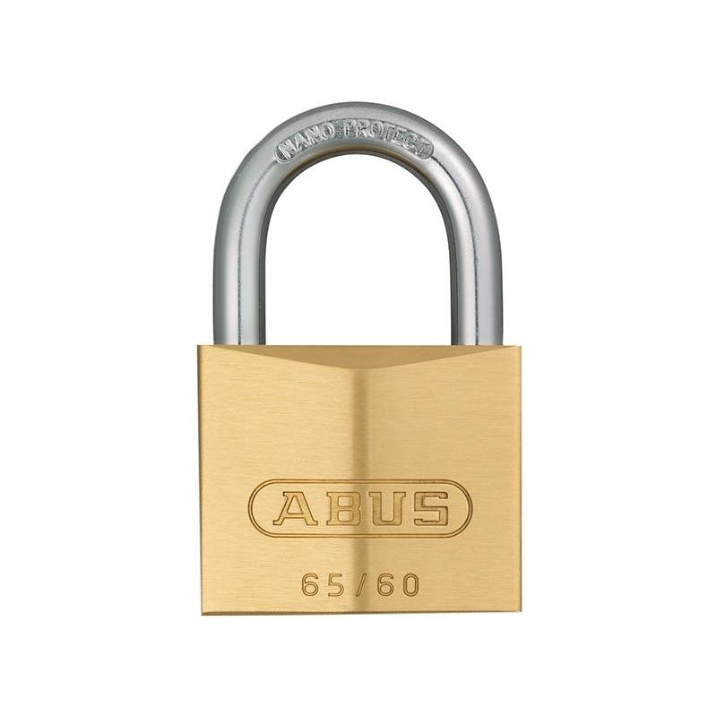 Abus Mechanical 65 Series Brass Padlock - 60Mm Keyed Alike 6602 - Multi Colour