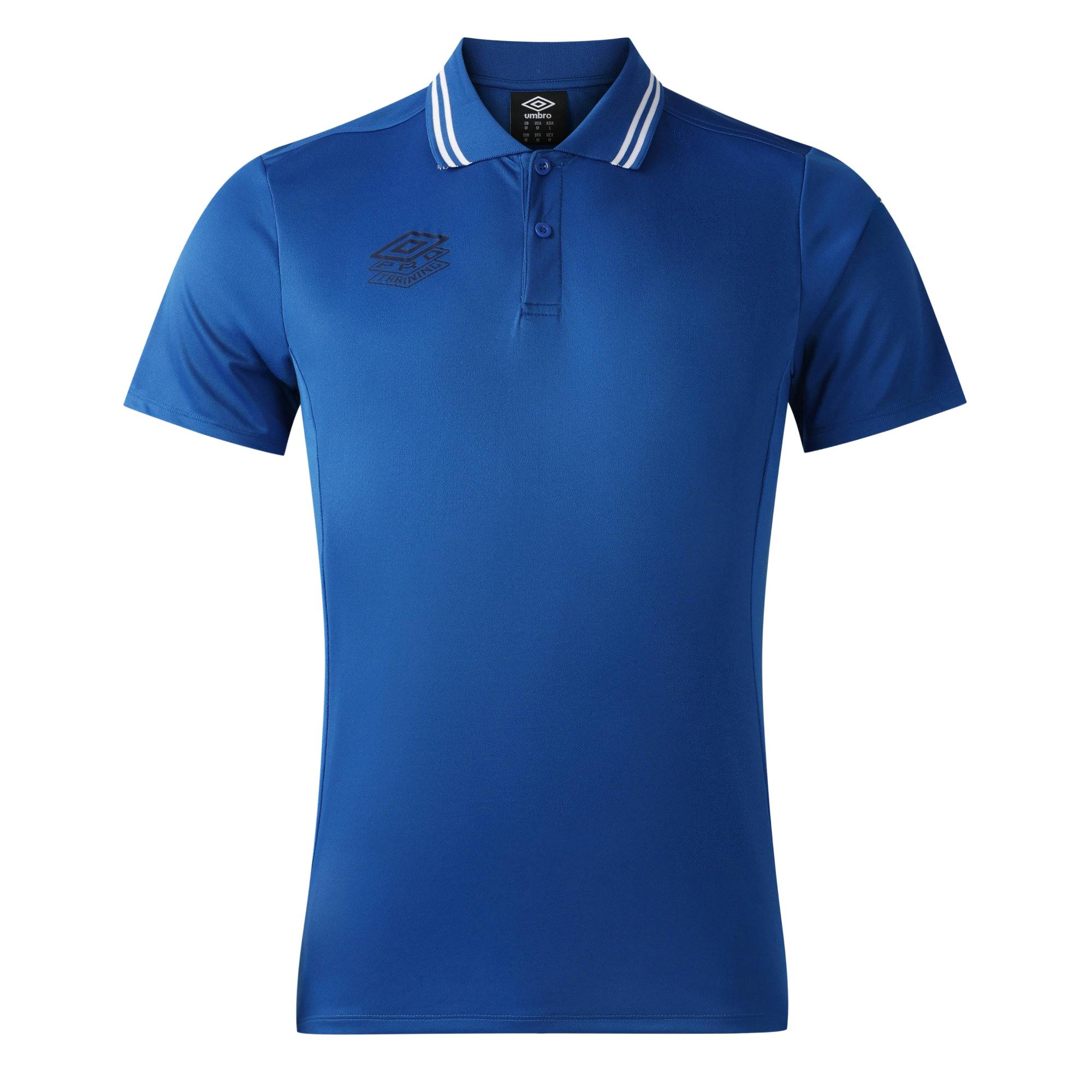 Umbro Men's Blue Pro Training Active Polo Shirt - Classic - Classic - M - 100% Mixed