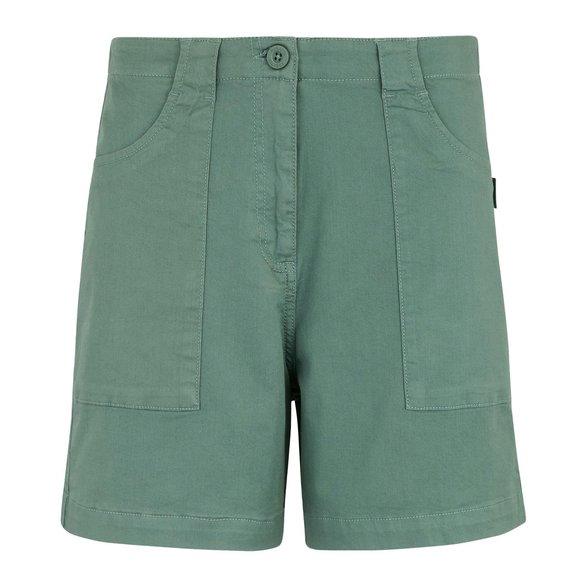 Regatta Women's Liza Shorts - Ivy Moss - 8 Uk - Ivy Moss - 56% Viscose/40% Cotton/4% Elastane