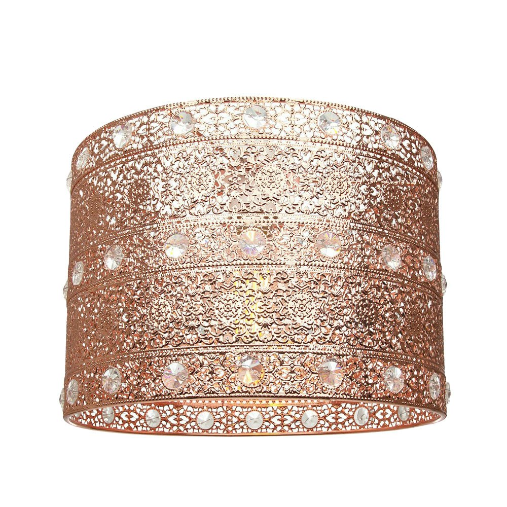 Rackhams Light Polished Copper Acrylic Gem Moroccan Style Chandelier Pendant Shade