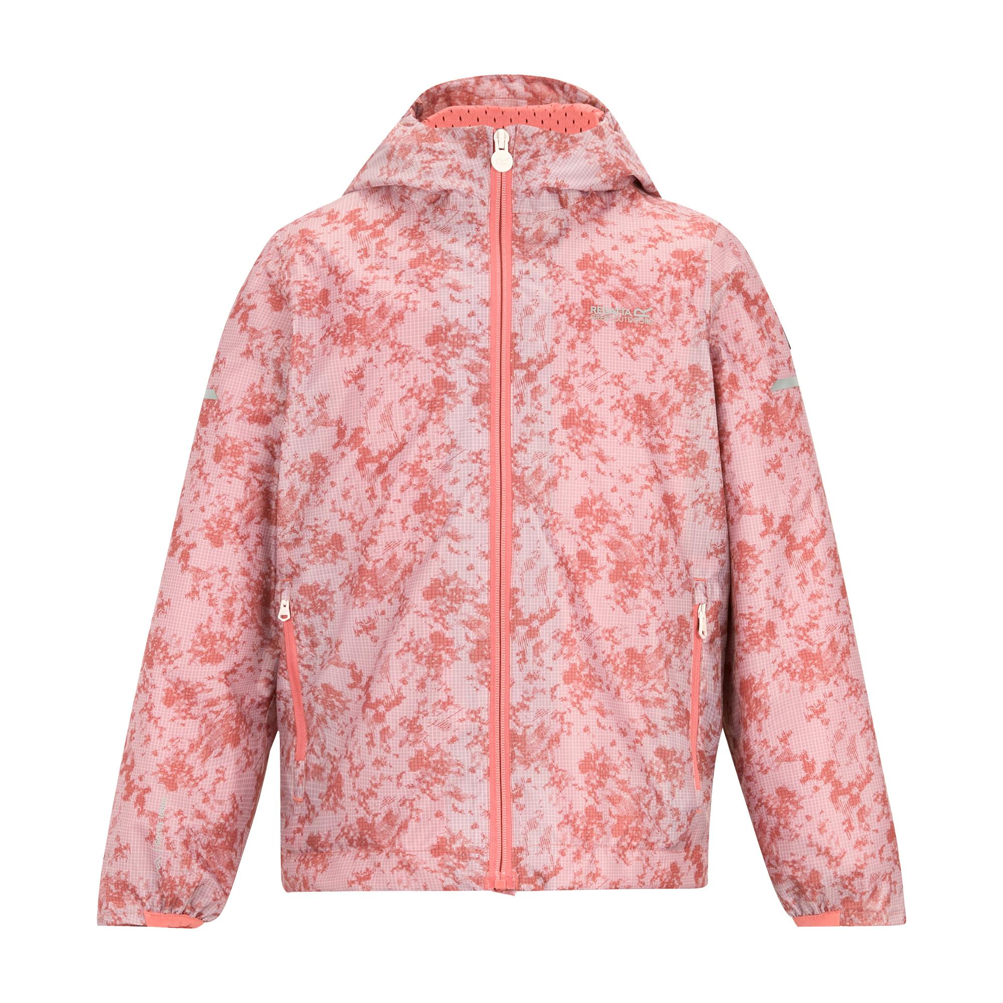 Regatta (14 Years, Pink Haze) Childrens/Kids Lever Ii Camo Waterproof Jacket - Image 2
