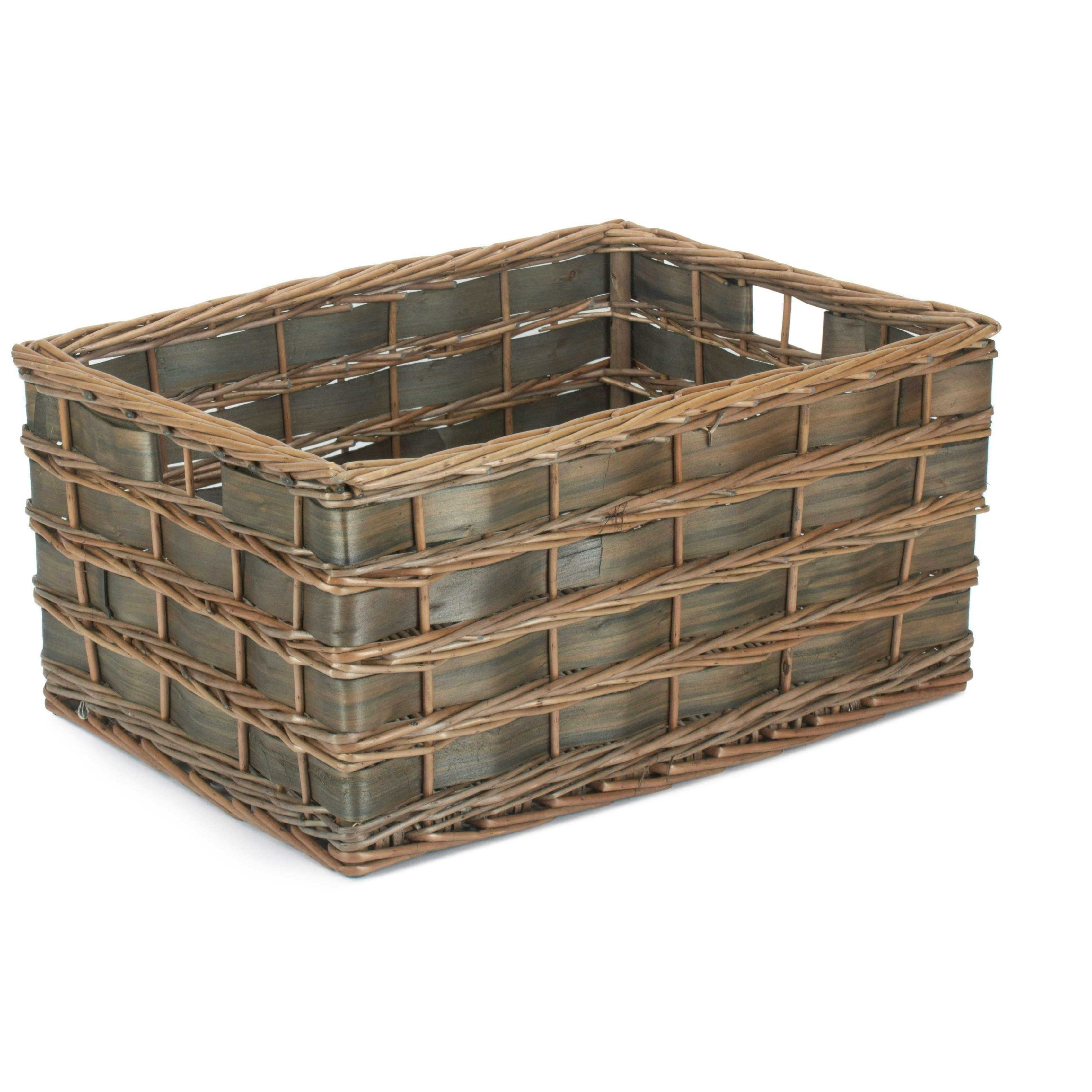 Red Hamper Red/Grey Hamper Unlined Scandi Storage Basket - Extra Large