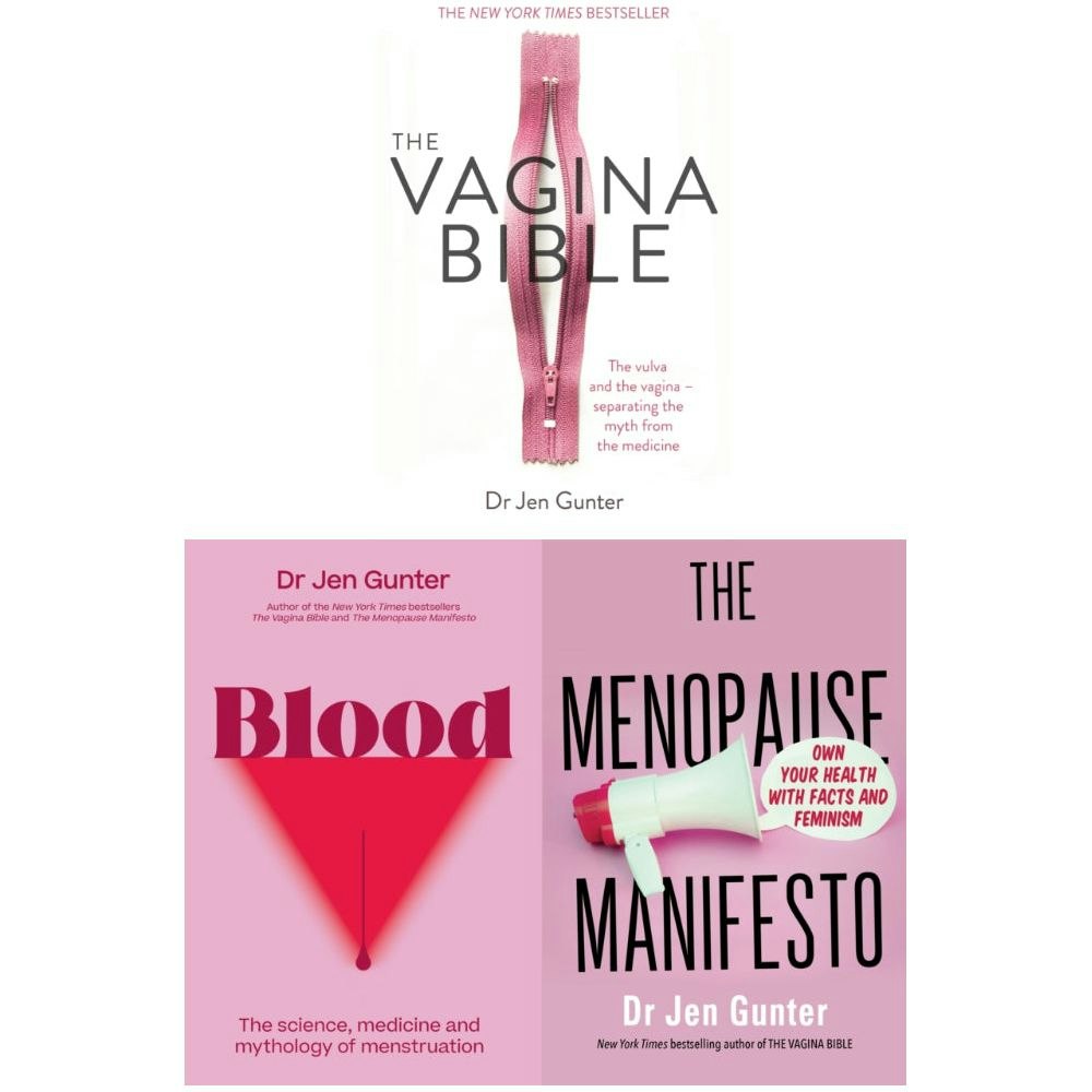 Piatkus Women's Blood The Science, Medicine And Mythology Of Menstruation, The Vagina Bible, The Menopause Manifesto 3 Book Set