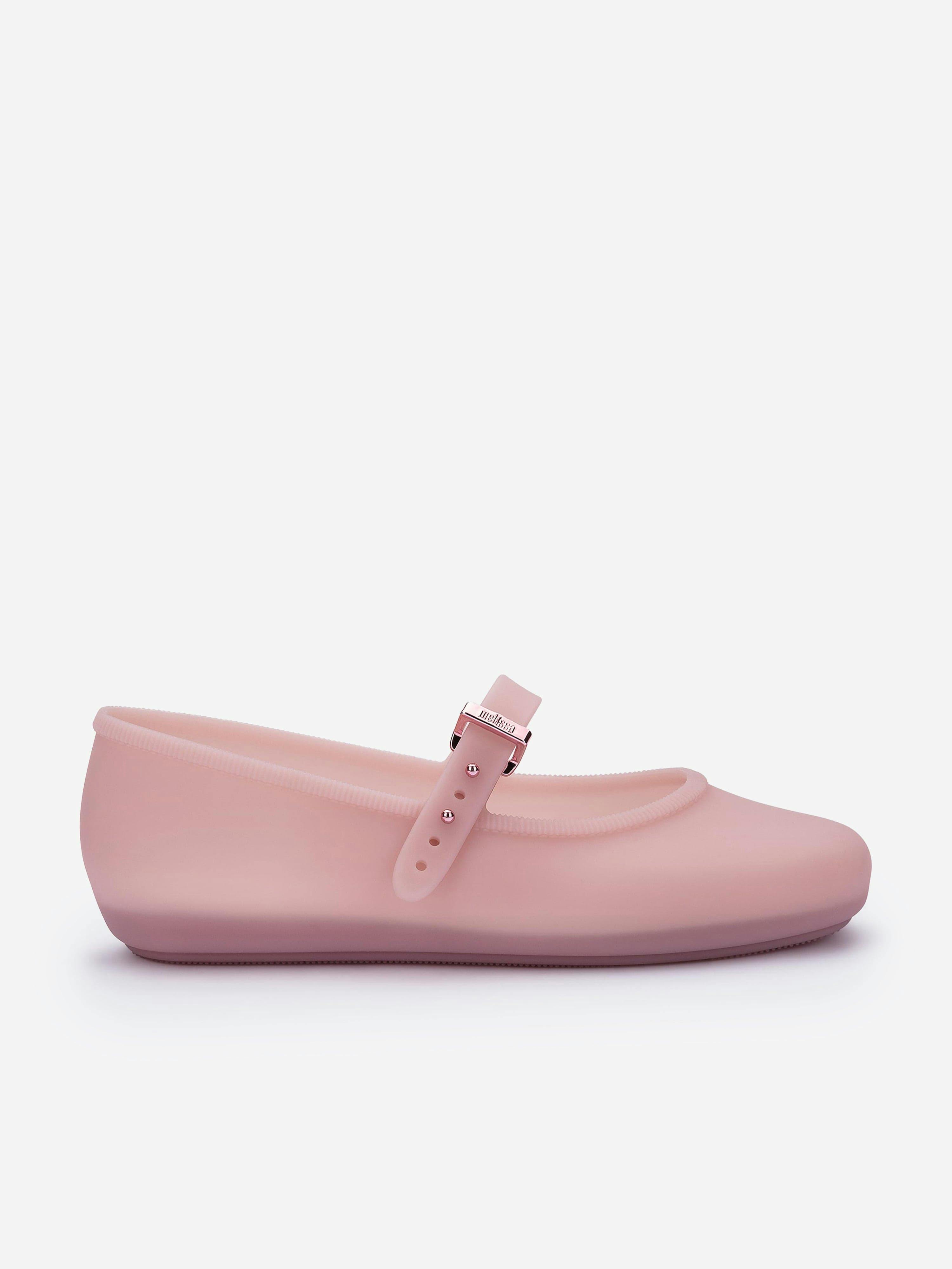 Mini Melissa Girls Pink Soft Ballerinas In - Eu 34 Uk 2