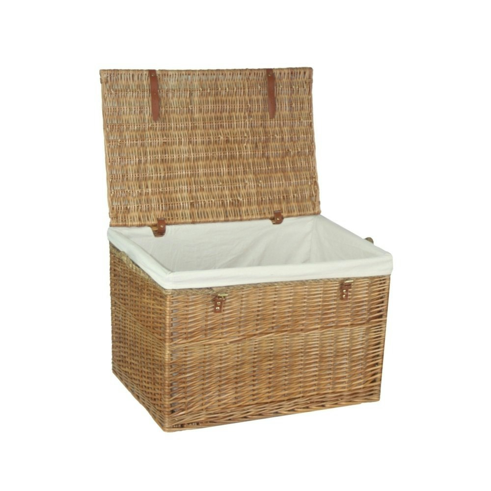 Red Hamper Red/Light/White Hamper Large Steamed Wicker Storage Basket