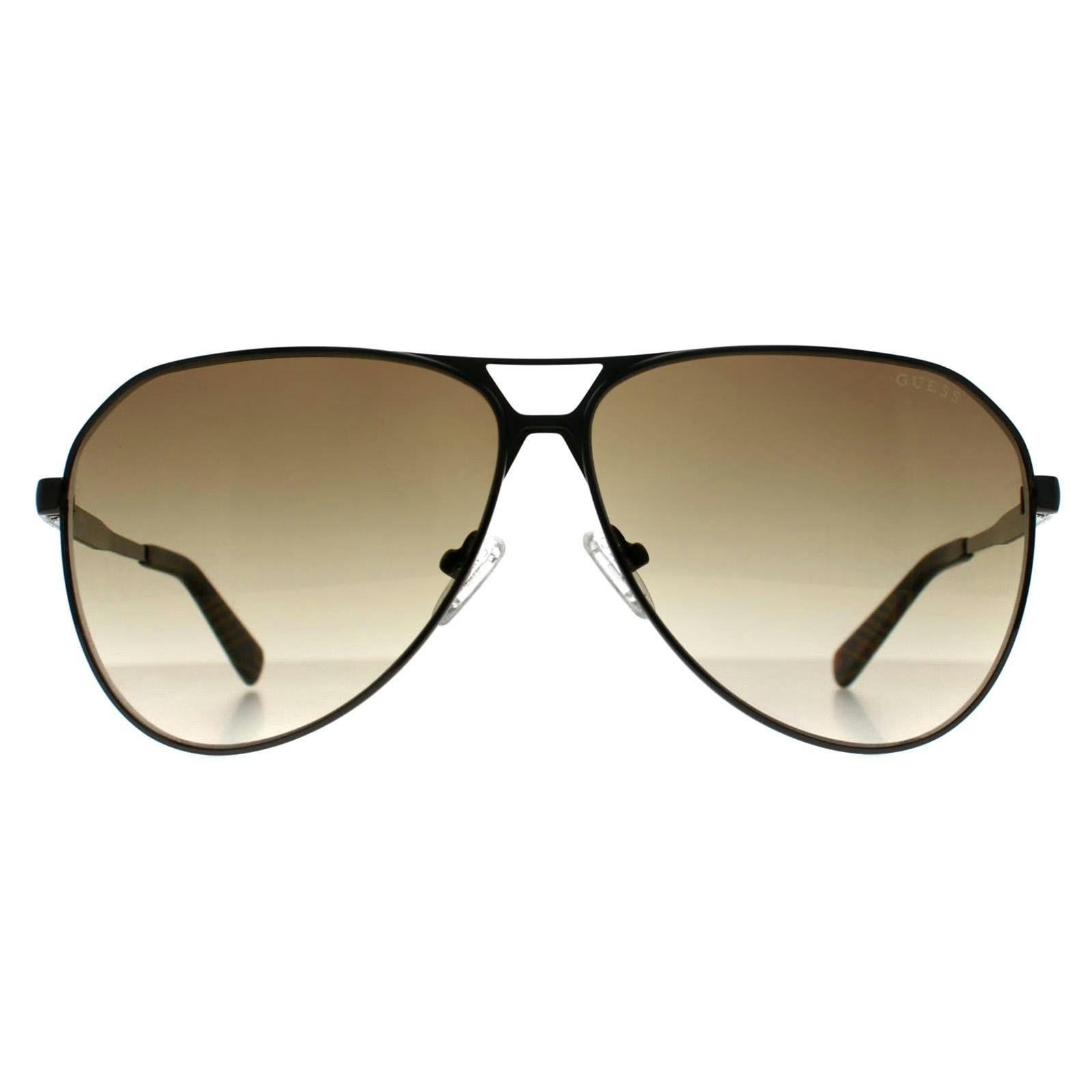 Guess Brown Sunglasses Gu00069 08F Shiny Gunmetal Gradient