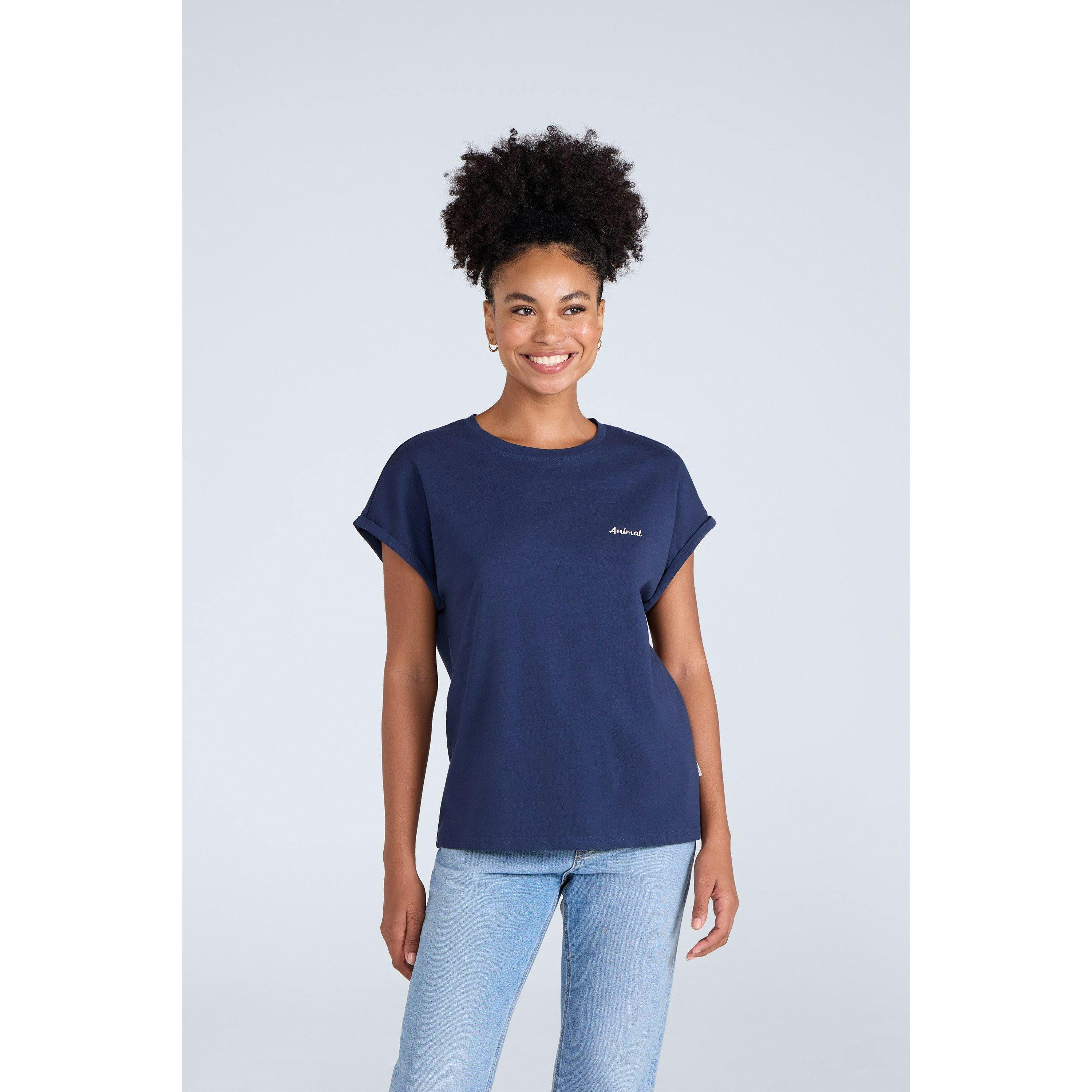 Animal Women's Dark/Blue Holly Logo Organic T-Shirt - 6 Uk - 100% Organic Cotton