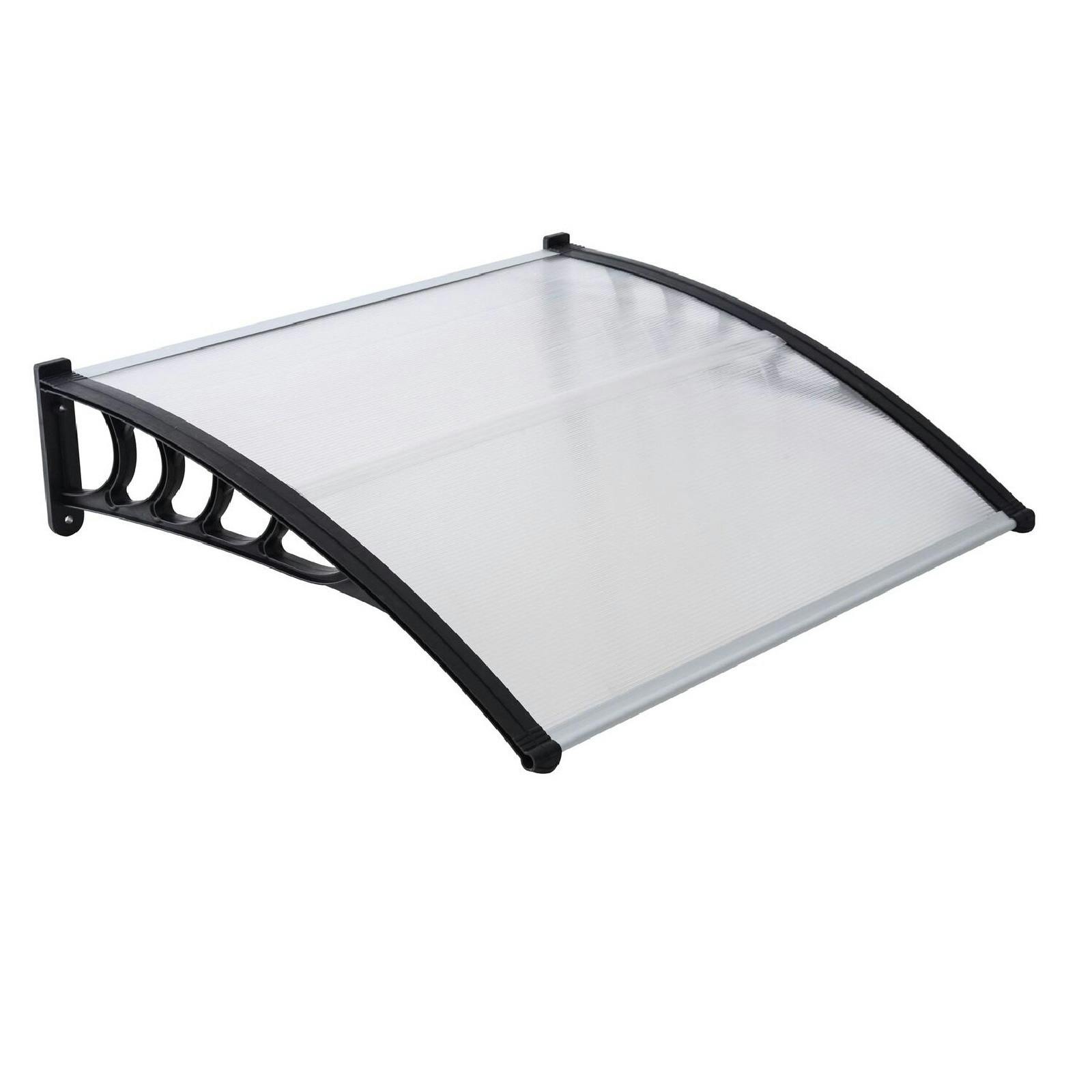 Gr8 Garden Light Front Door Canopy Porch Rain Protector Awning Lean-To Roof Shelter 80 X 120Cm Outdoor Uv Resistant