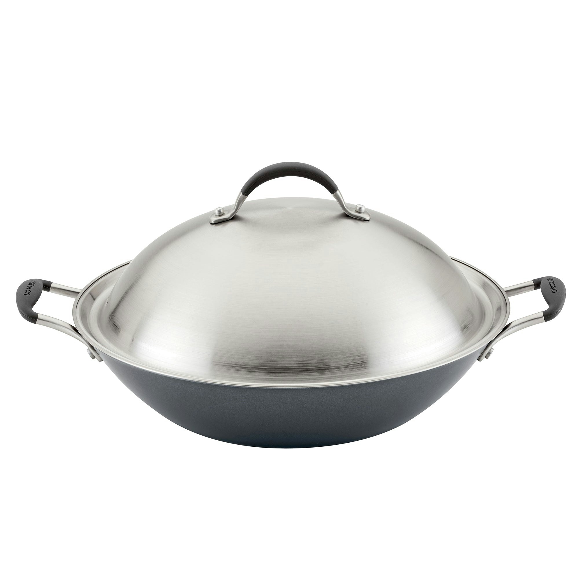 Rackhams Grey Extreme Non-Stick Wok, 36Cm - Aluminium - 36Cm