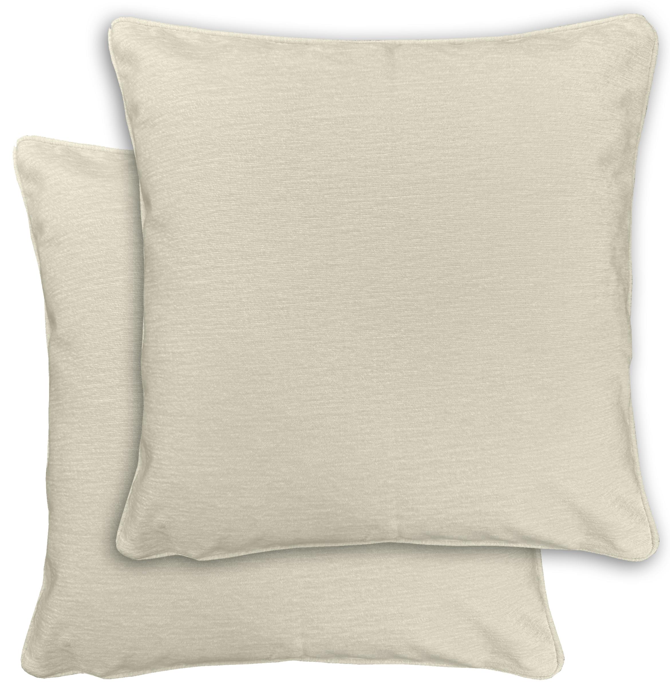 Enhanced Living Cream Pair Of Knightsbridge Double Sided Zip Opening Cushions - Cases Only