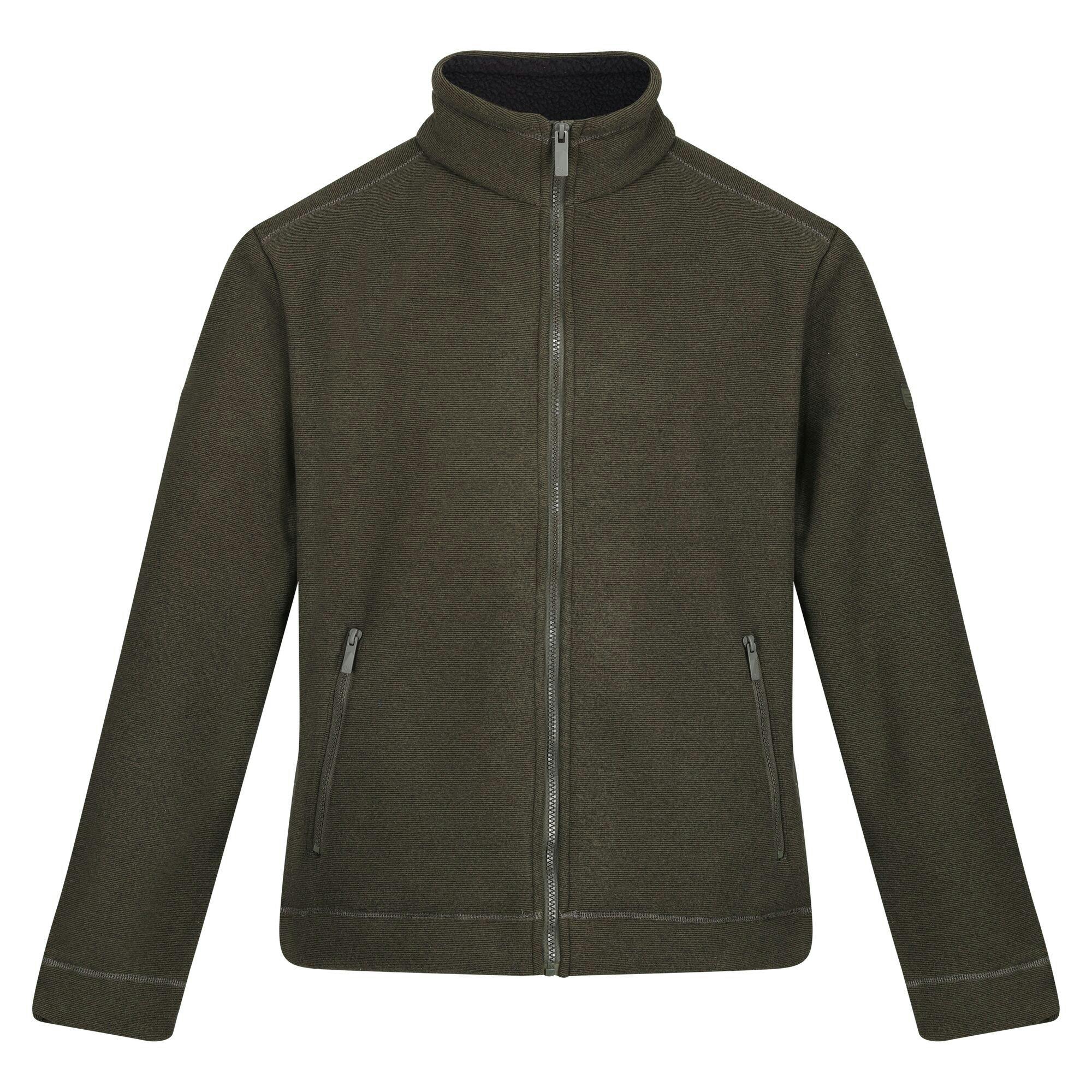 Regatta Men's Dark Garrian Ii Full Zip Fleece Jacket - Khaki - Xxl - Khaki - 100% Polyester
