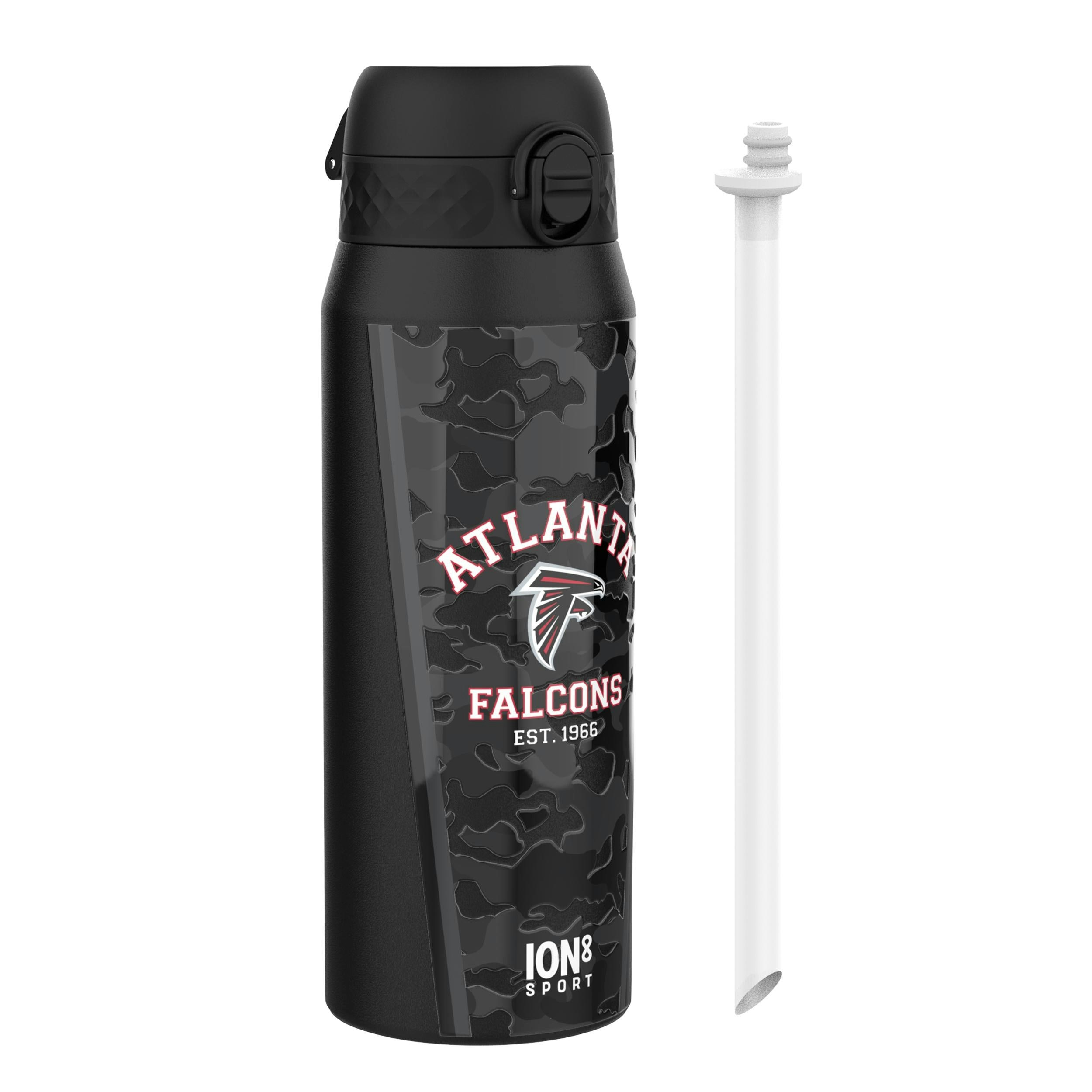 Rackhams Nfl X Ion8 Insulated Steel Water Bottle, Nfl Falcons, 750Ml (24Oz)