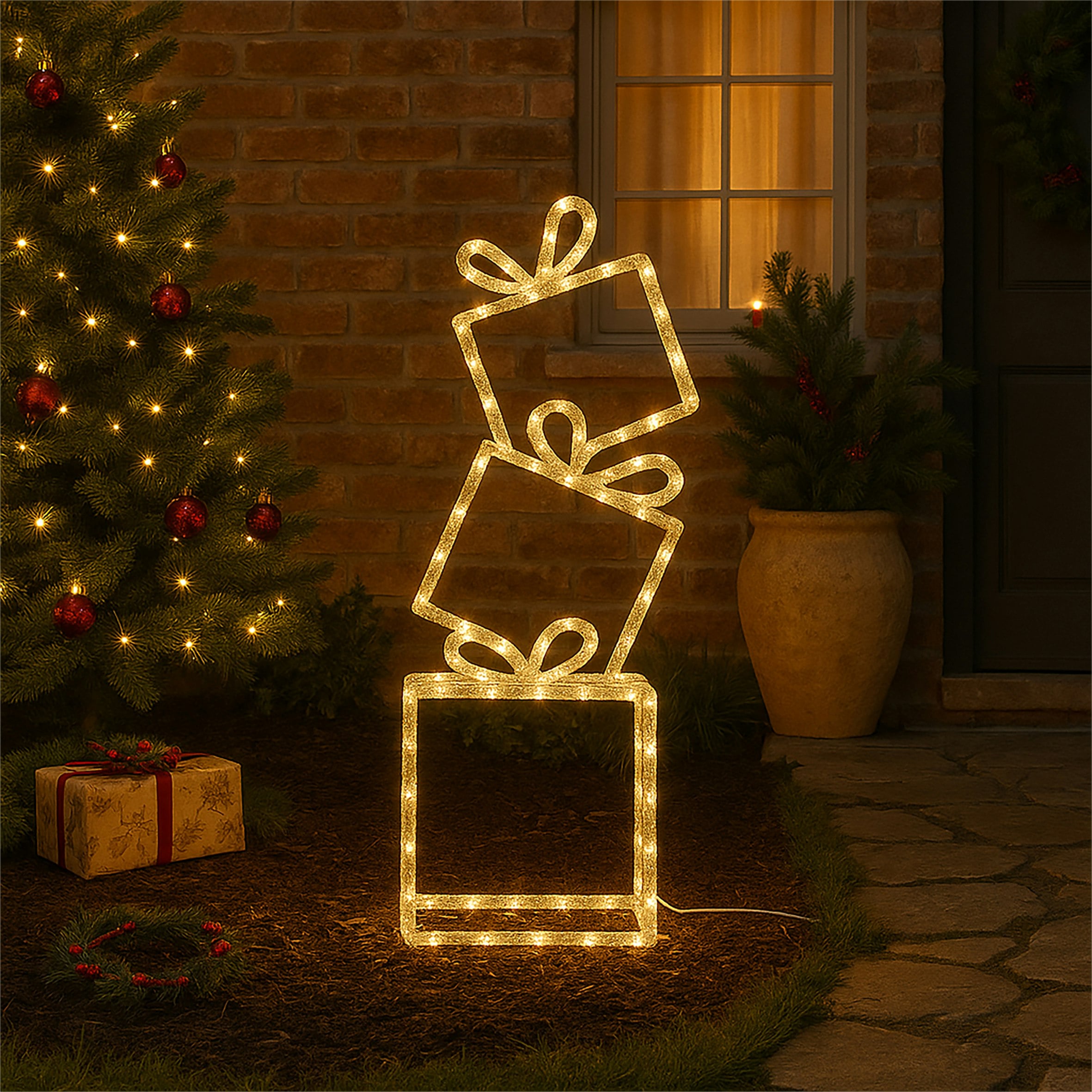 Rackhams White 3 Pcs Stacking Present 190 Warm Led