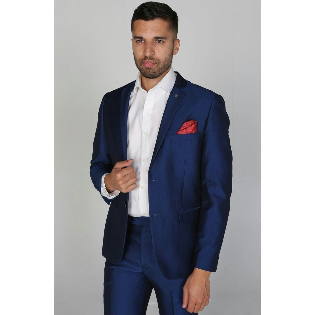 Paul Andrew Men's Blue Kingsley - Plain Blazer - 44