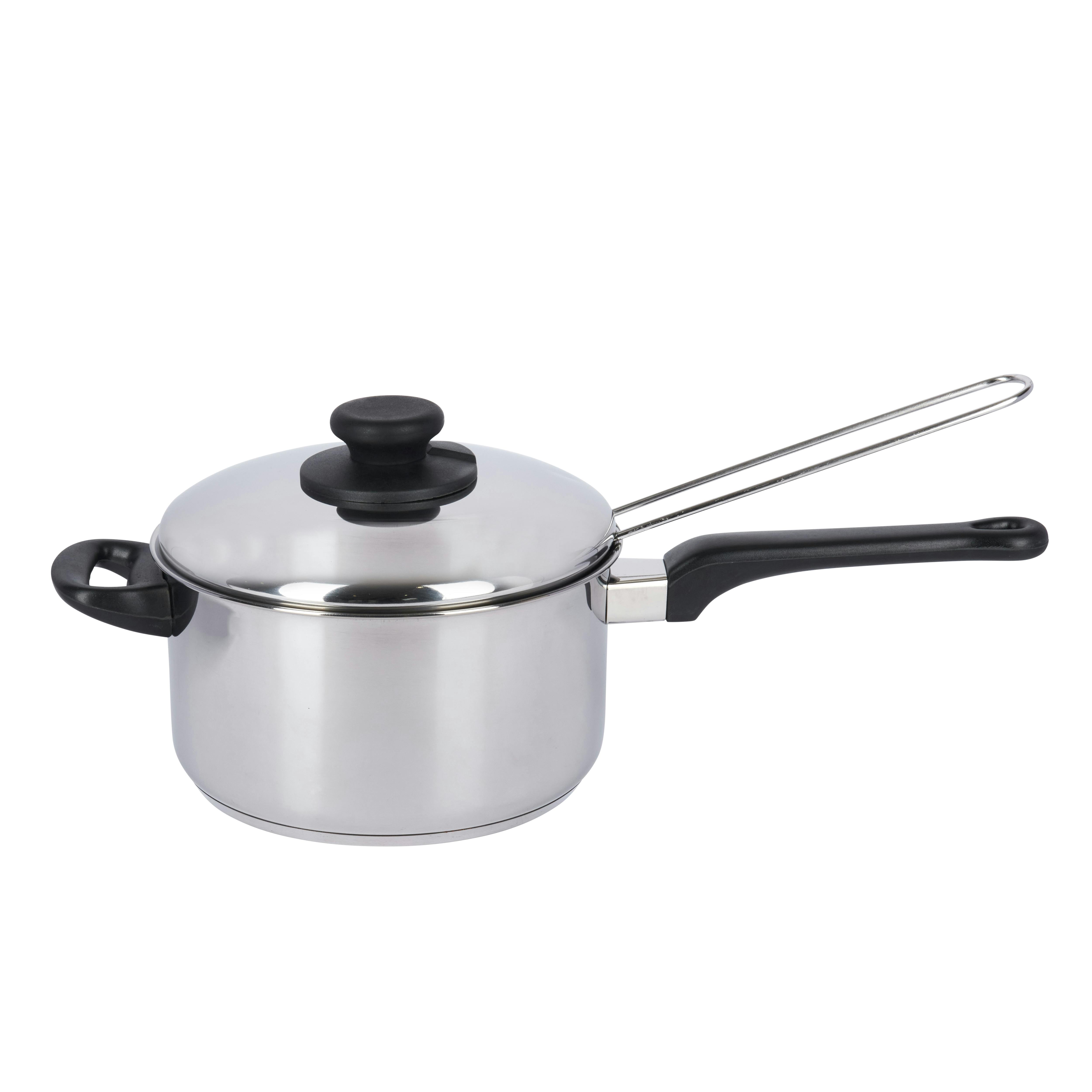 Rackhams Silver Stainless Steel Large Chip Fryer And Basket - Stainless Steel - Frying Basket