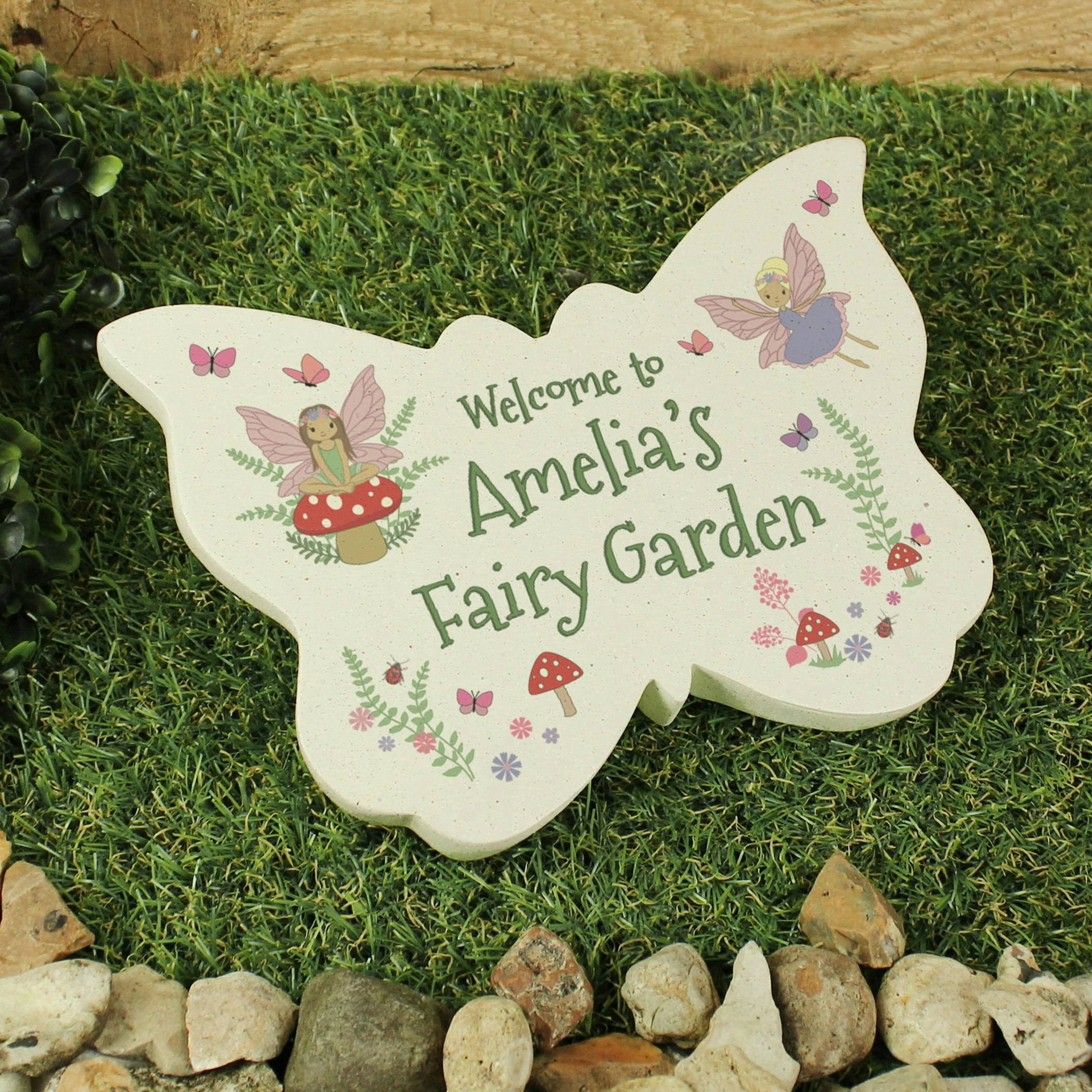 Rackhams Personalised Fairy Garden Butterfly Ornament