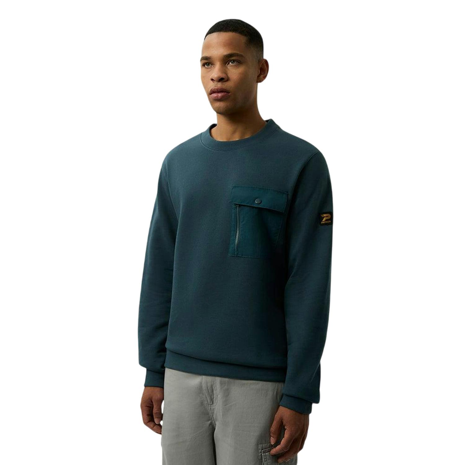 Patrick Men's Dark/Blue Archie Crew Neck Sweatshirt - Xxl - 100% Cotton