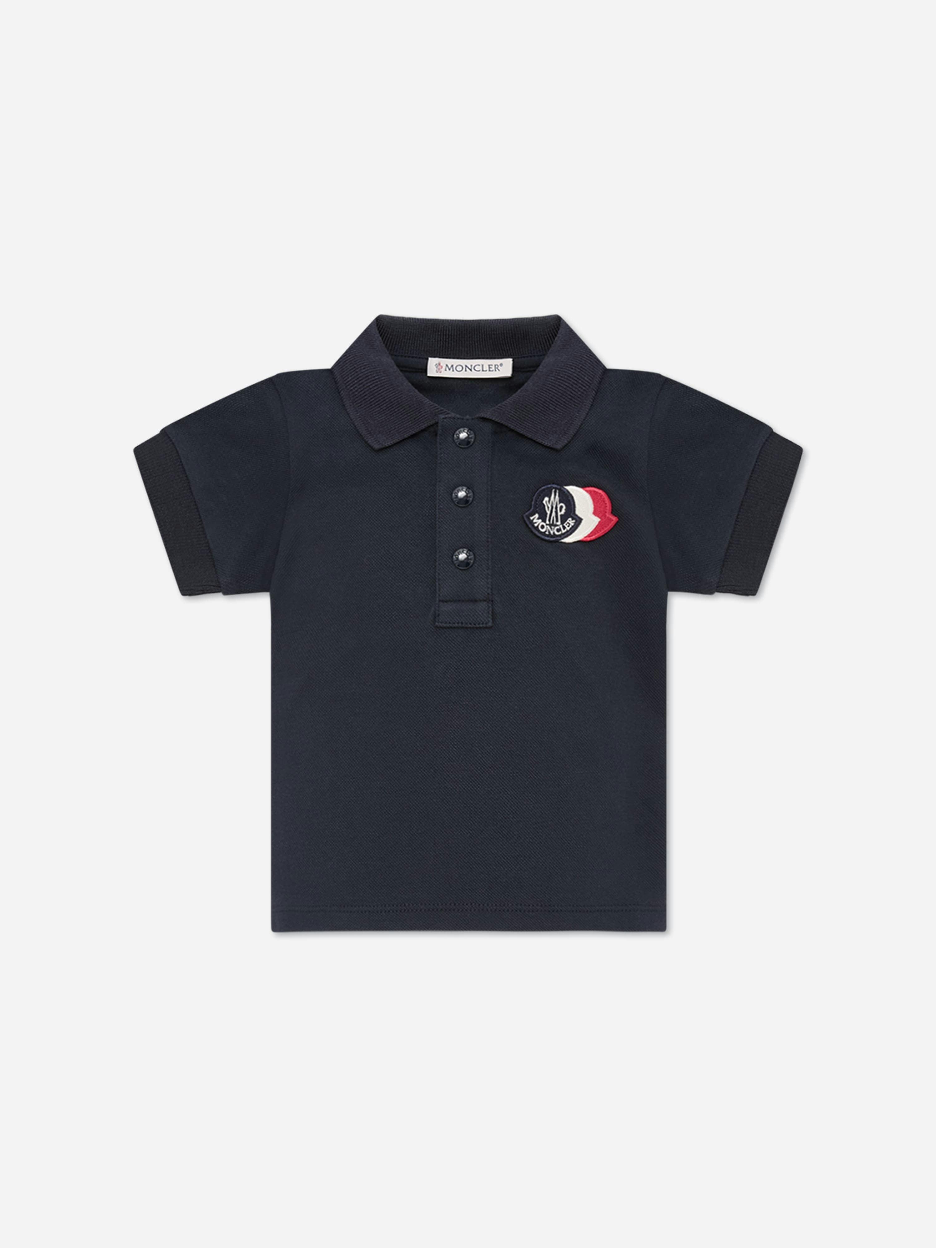 Moncler Enfant Men's Baby Boys Triple Logo Polo Shirt In Navy - Navy - 3 Yrs