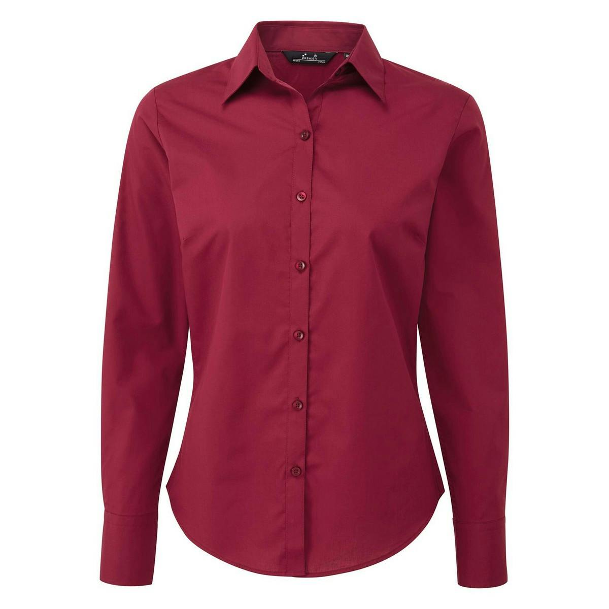Premier Women's Burgundy Long-Sleeved Shirt In | Size: 26 - Image 3