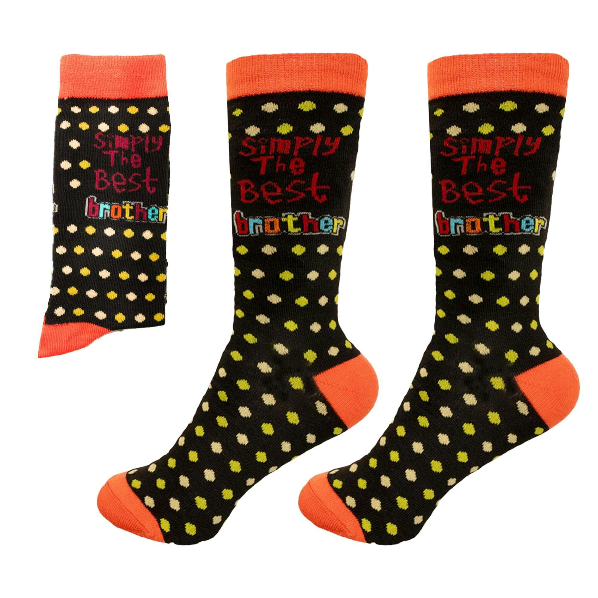 Shatchi Men's Light 35Cm Brother Novelty Socks For Decorative Polyester Blend Gift For Birthdays, Christmas And Celebrations - 35Cm X 25Cm X 2.5Cm - Cotton