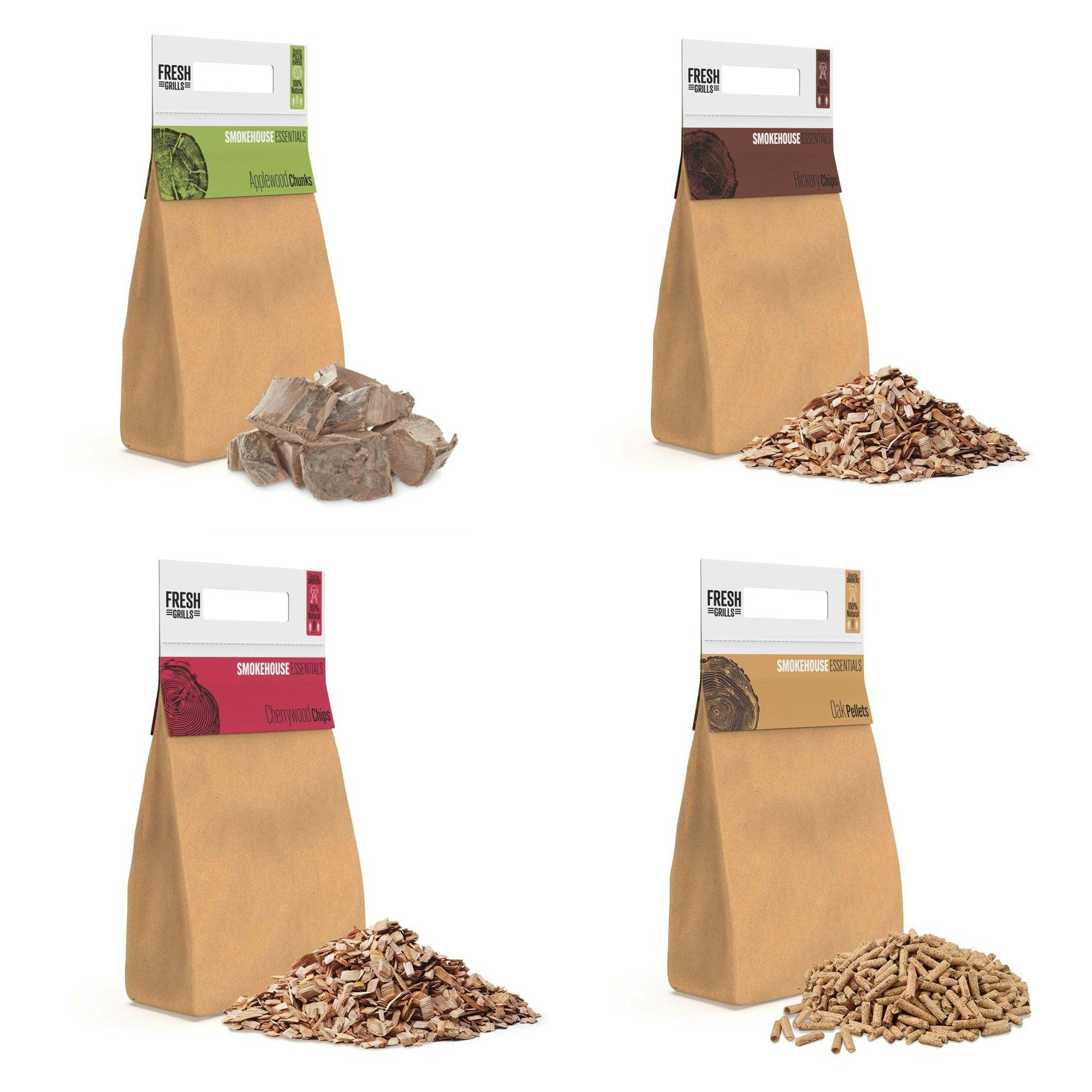 Rackhams Bbq Smoking Wood Chunks, Pellets & Chips X 500 Packs
