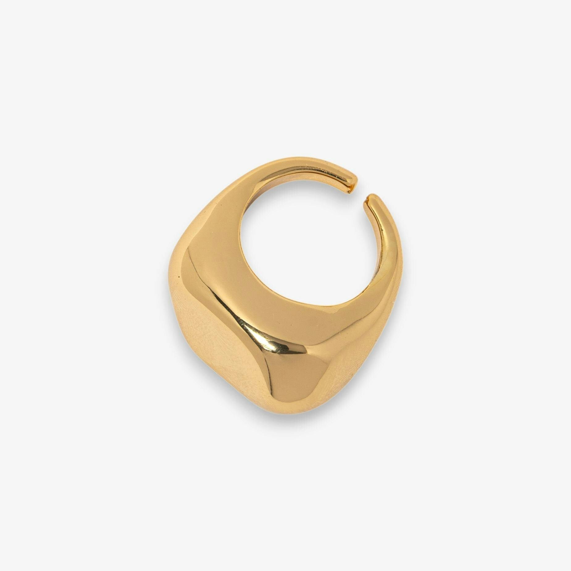 Uchi & Soto Gold Nami Hammered Ring