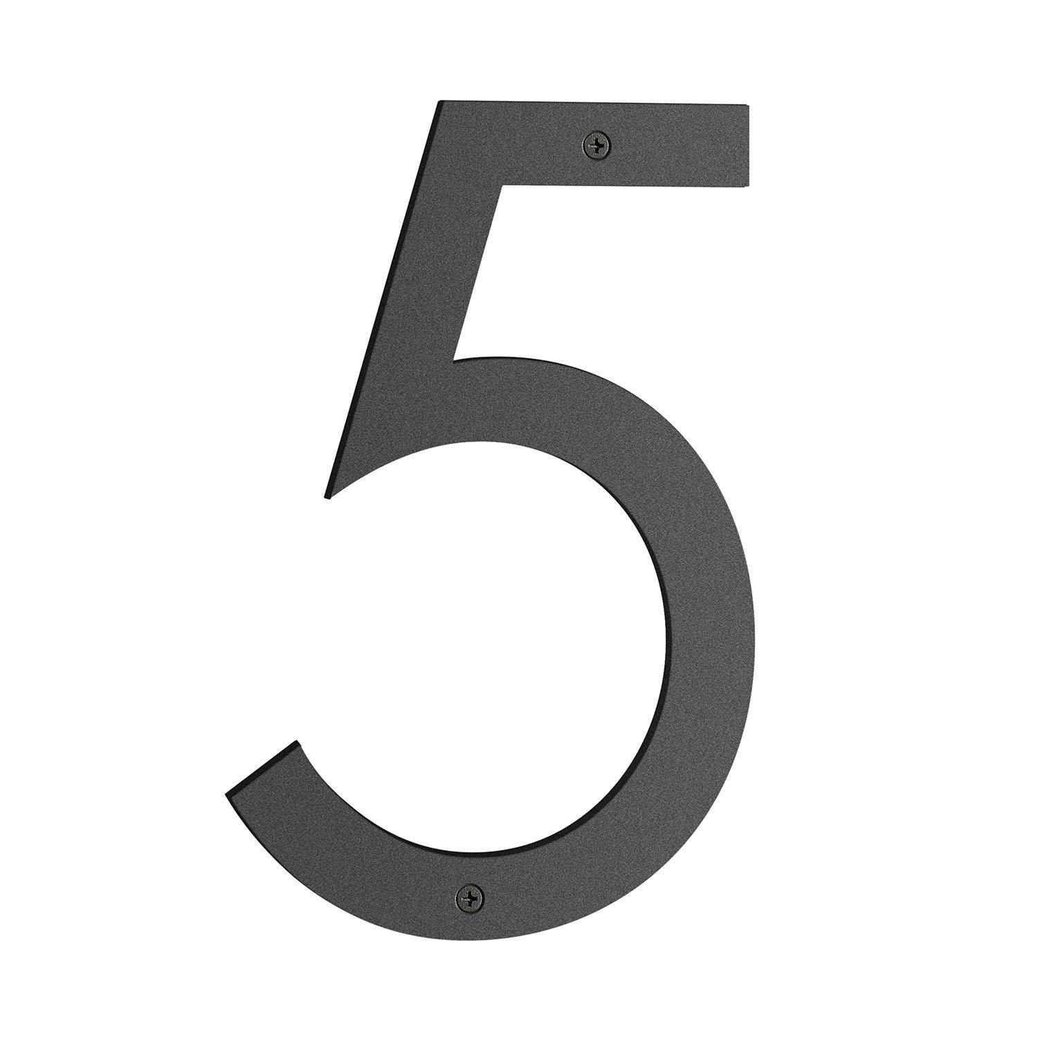 Beslagsboden Black House Number 5 In Matt Nordic Series, Height 230 Mm.