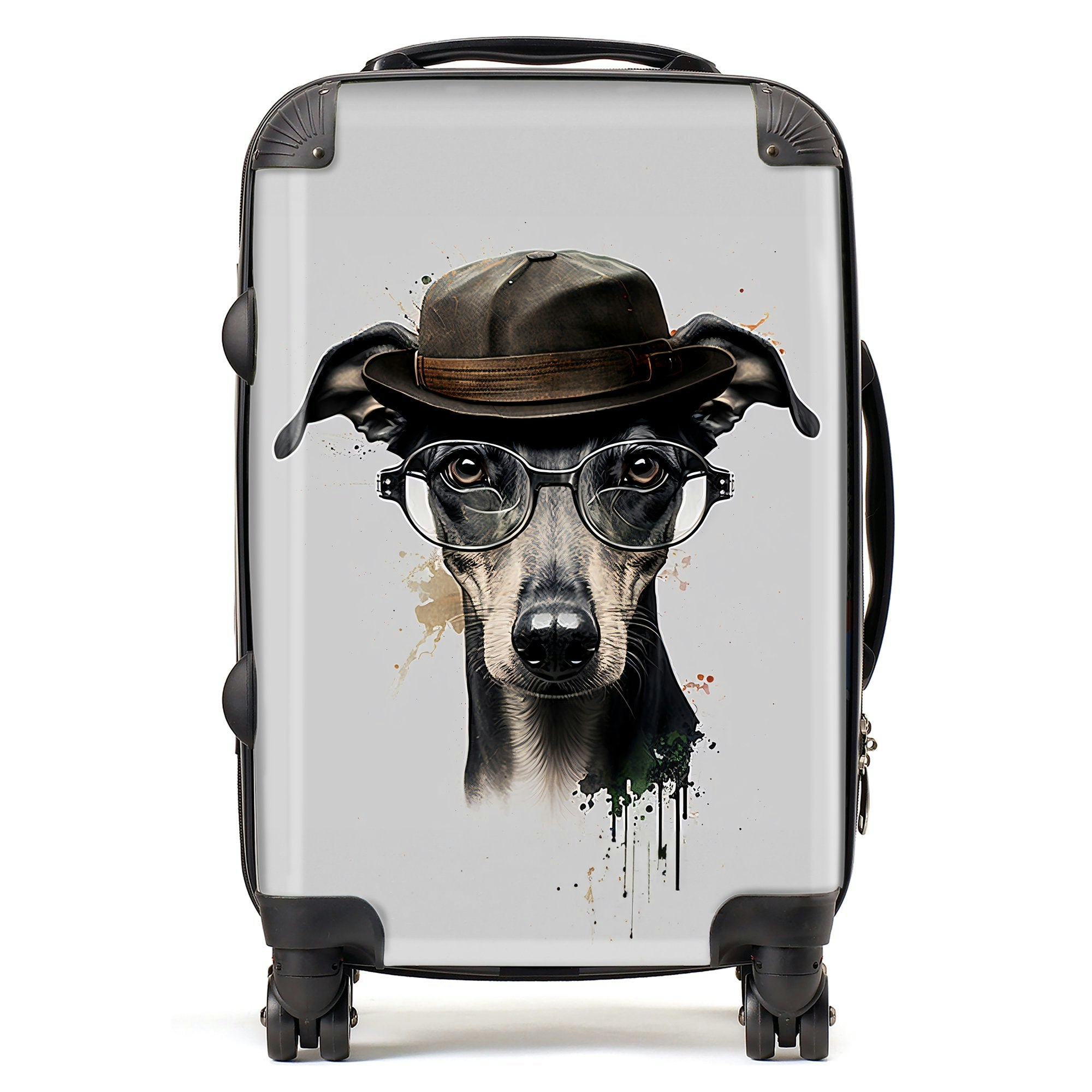 Warren Reed Whippet Dog Splashart Suitcase - Cabin