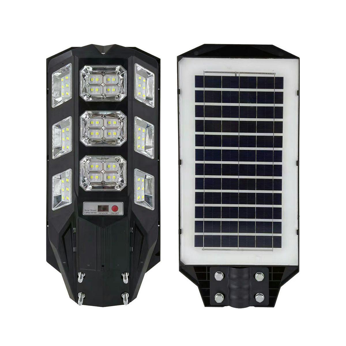 Ener-J Light/Black 100W Solar Streets 6500K With 6V 12W Solar Panel & 12000 Mah Battery & Remote
