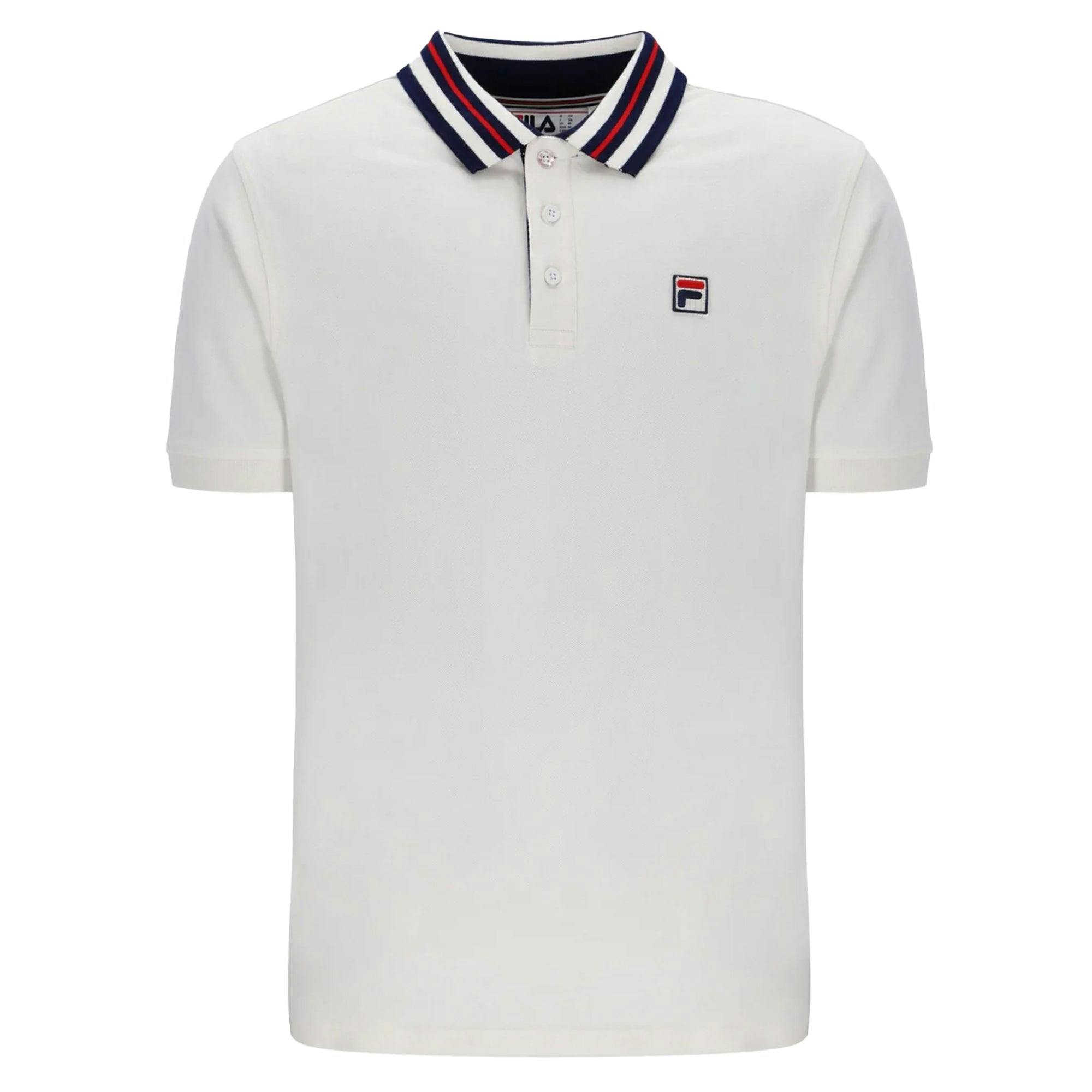 Fila Achille Heritage Contrast Collar Basic Polo Shirt Gardenia - 3XL