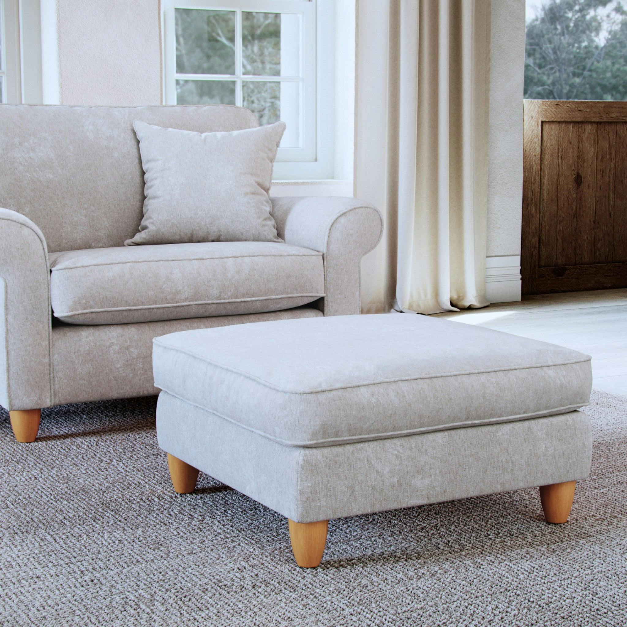 The Great Sofa Company Abingdon Footstool - Pearl