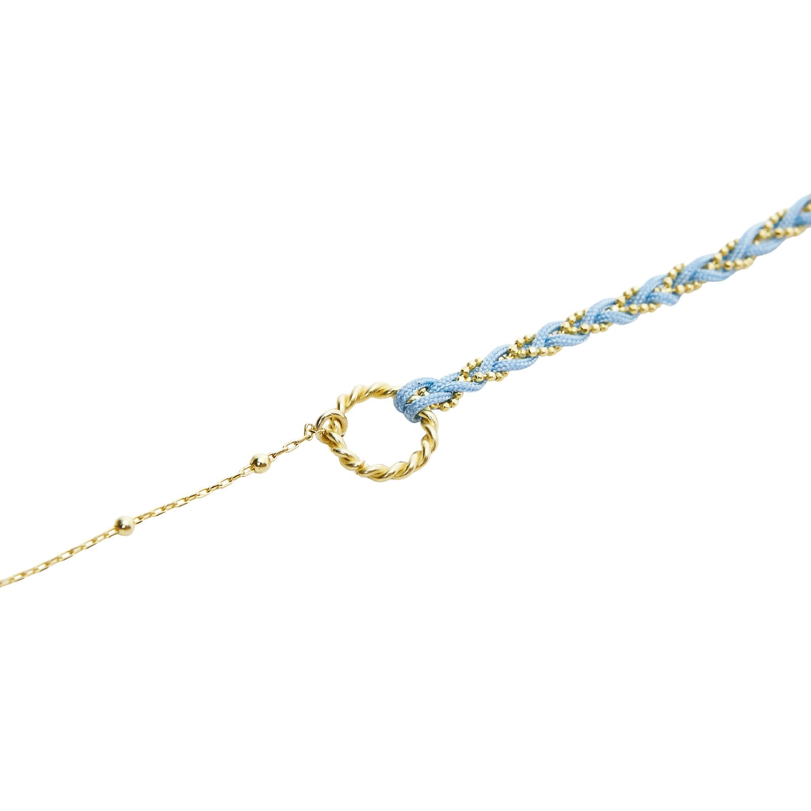 Spero London Silver Handmade Rope Braided Sterling Beaded Chain Bracelet - Image 2